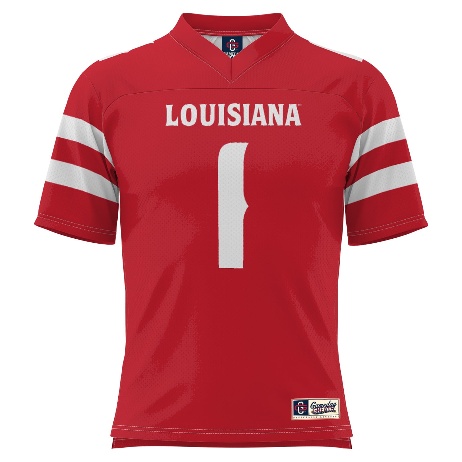 Louisiana Ragin' Cajuns Game Jersey No.1 Red NCAA College Football Fan Wear