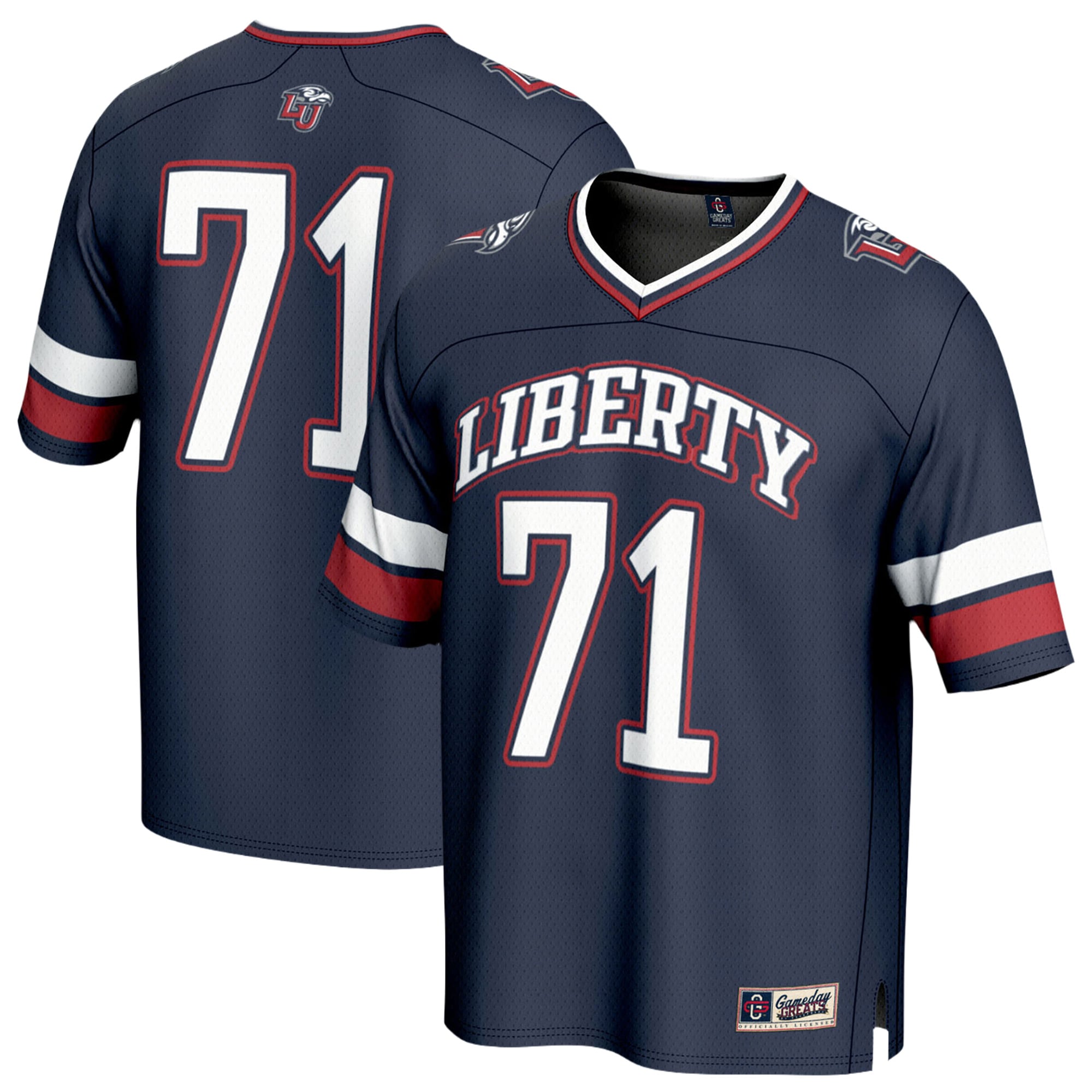 Liberty Flames Jersey No.71 Navy NCAA College Football Fan Wear
