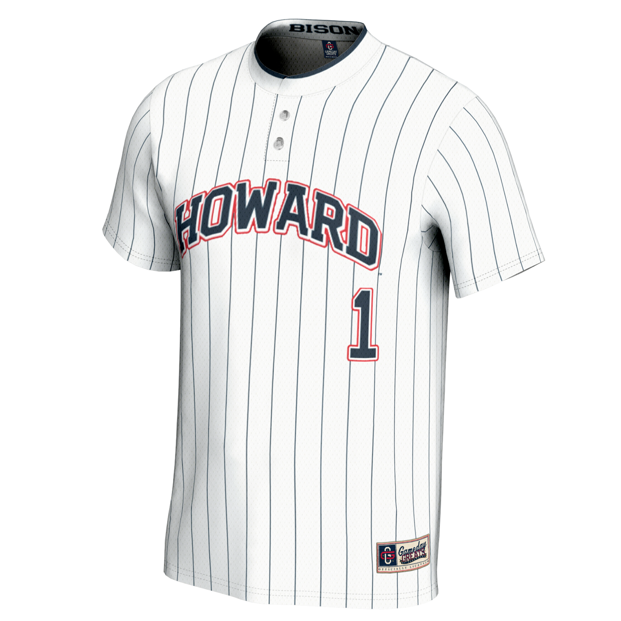 Softball Howard Bison Game Jersey White NCAA College Softball Fan Wear