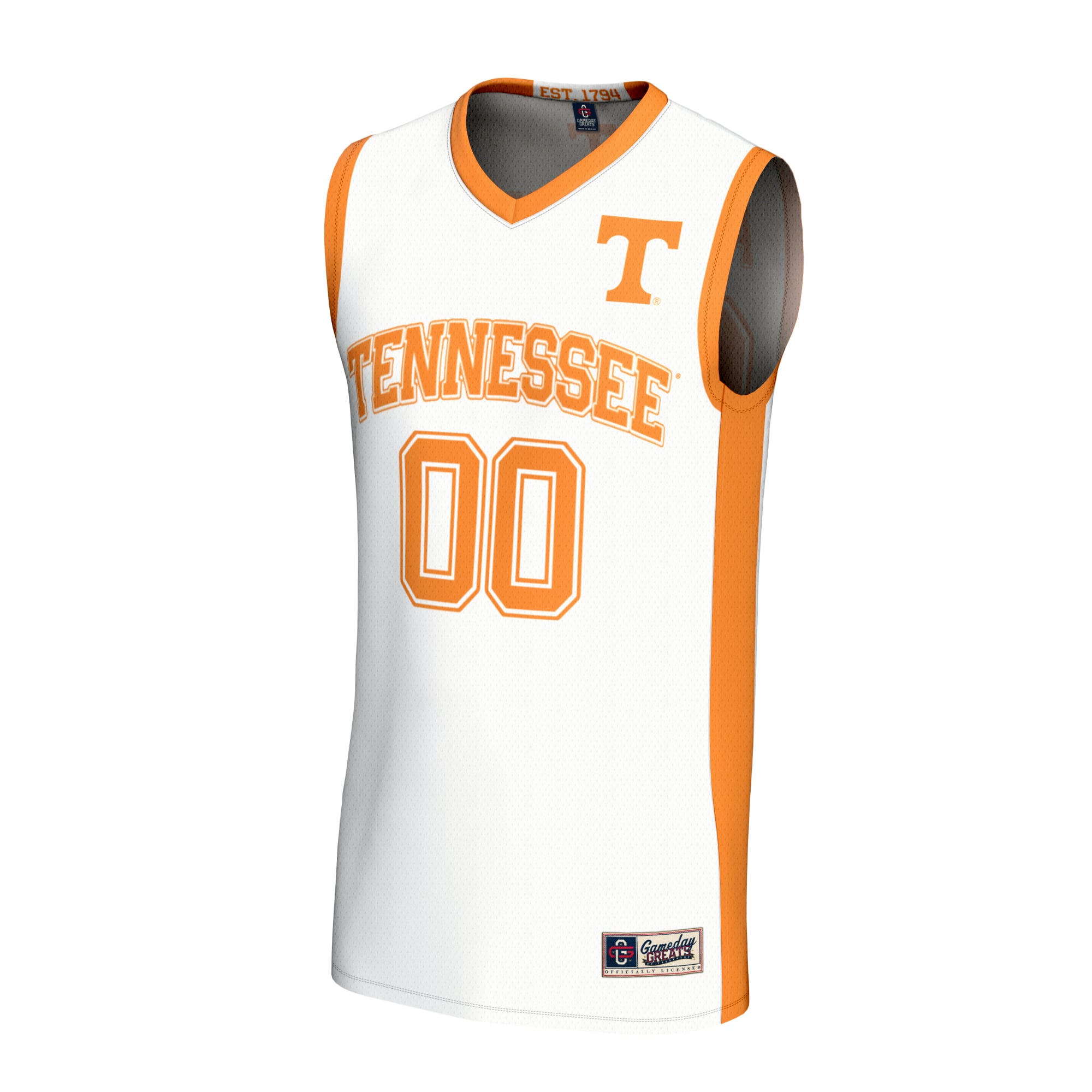 Collegiate Basketball NIL Tennessee Volunteers Player Jersey White NCAA College Basketball Fan Wear
