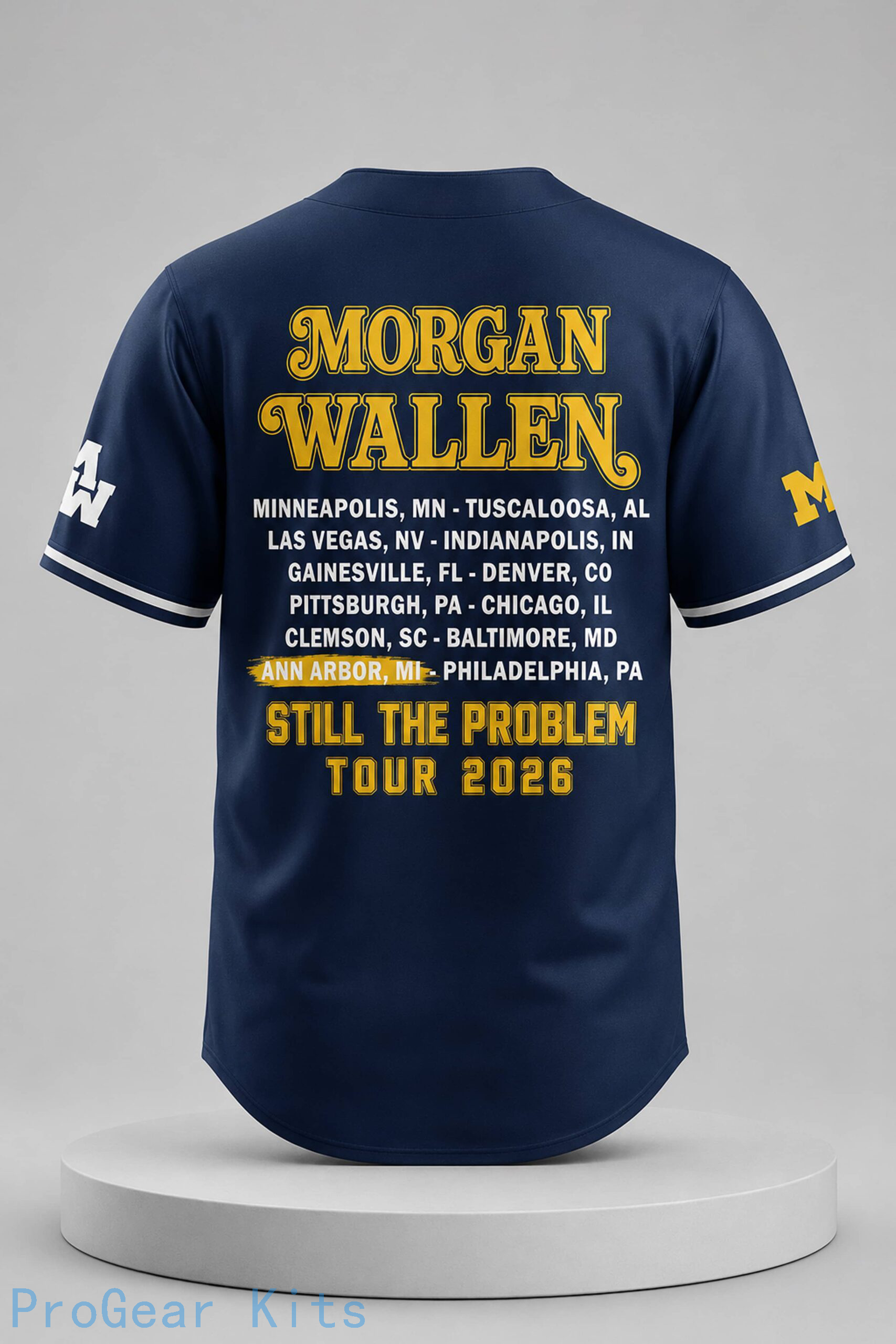 Wallen Still Problem Michigan Wolverines Jersey NCAA College Football Fan Wear Wallen Still Problem