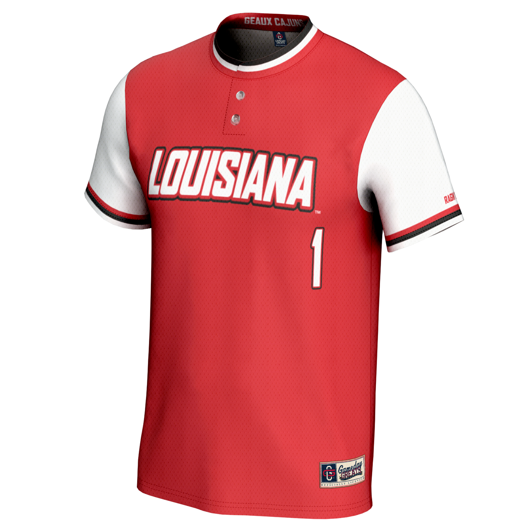 Softball Cardinal Louisiana Ragin' Cajuns Game Jersey No.1 Cardinal NCAA College Softball Fan Wear