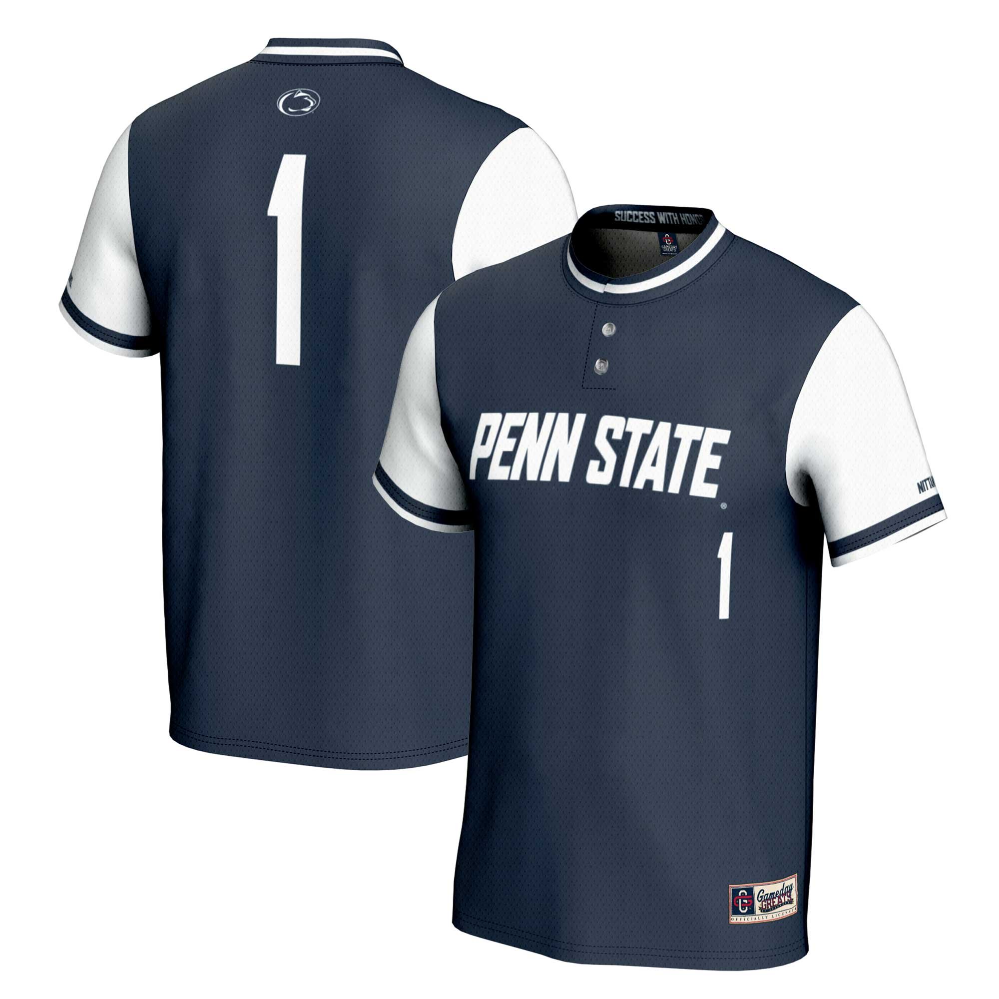 Ultra-Light Softball Penn State Nittany Lions Jersey No.1 Navy NCAA College Softball Fan Wear