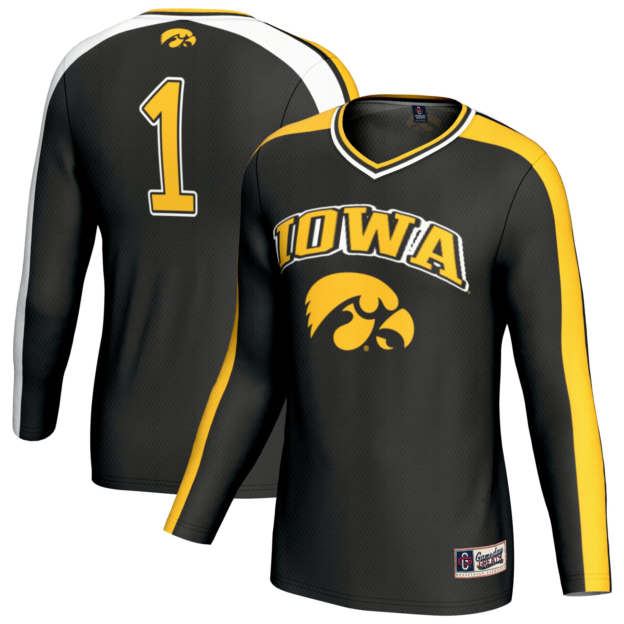 Black Featherweight Street Iowa Hawkeyes Jersey Black NCAA College Softball Fan Wear