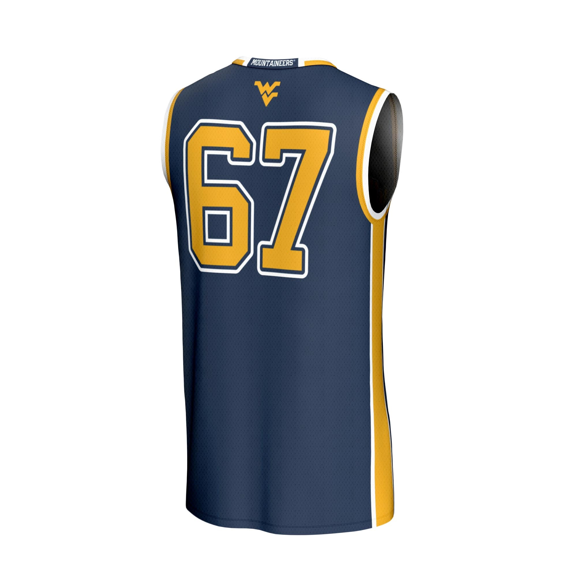 Navy Collegiate Basketball West Virginia Mountaineers Game Jersey Navy NCAA College Basketball Fan Wear