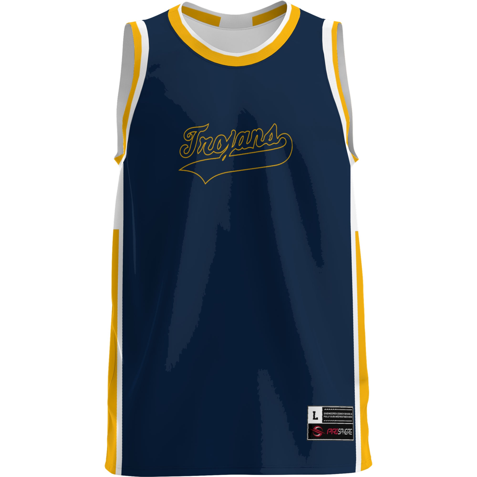 Navy Basketball Central Alabama Community College Trojans Game Jersey Navy NCAA College Basketball Fan Wear Navy Basketball
