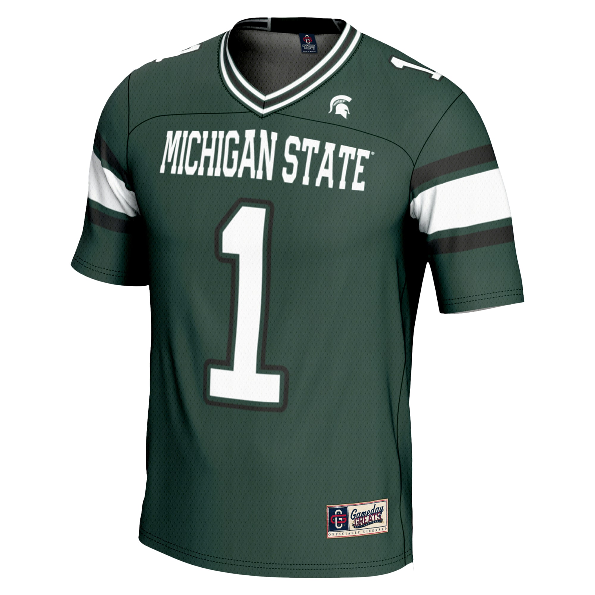 Endzone Michigan State Spartans Game Jersey Green NCAA College Football Fan Wear