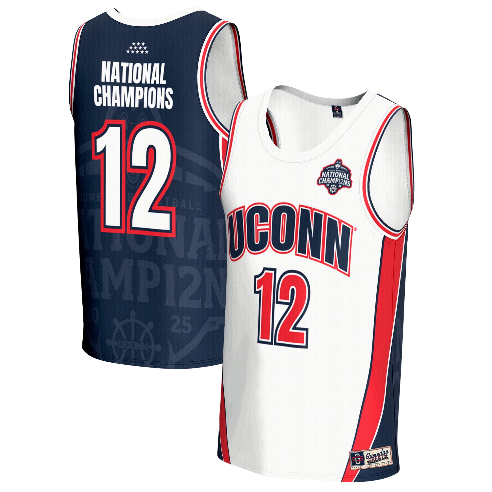 Basketball UConn Huskies Jersey White NCAA College Basketball Fan Wear