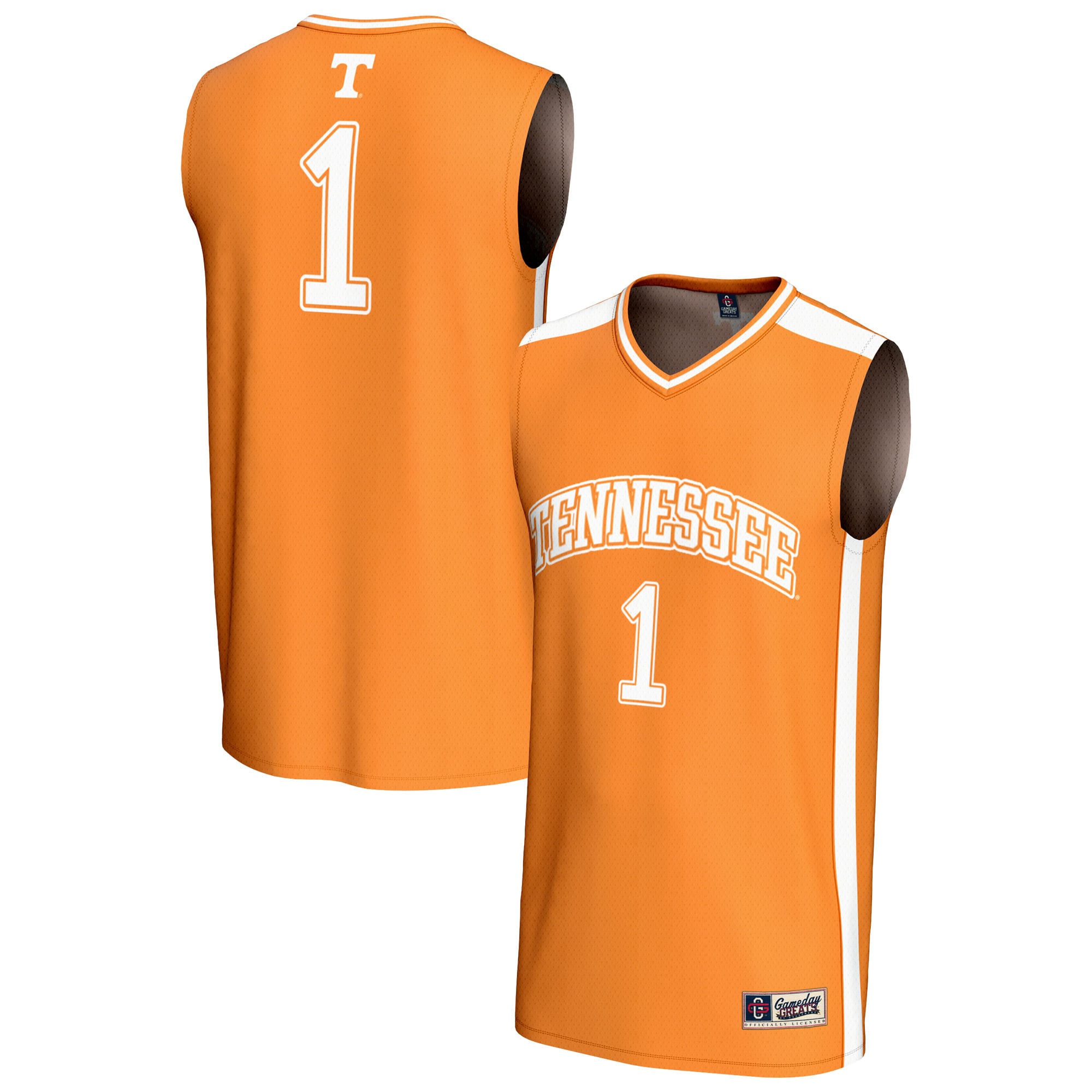 Collegiate Tennessee Volunteers Jersey No.1 Orange NCAA College Basketball Fan Wear Collegiate