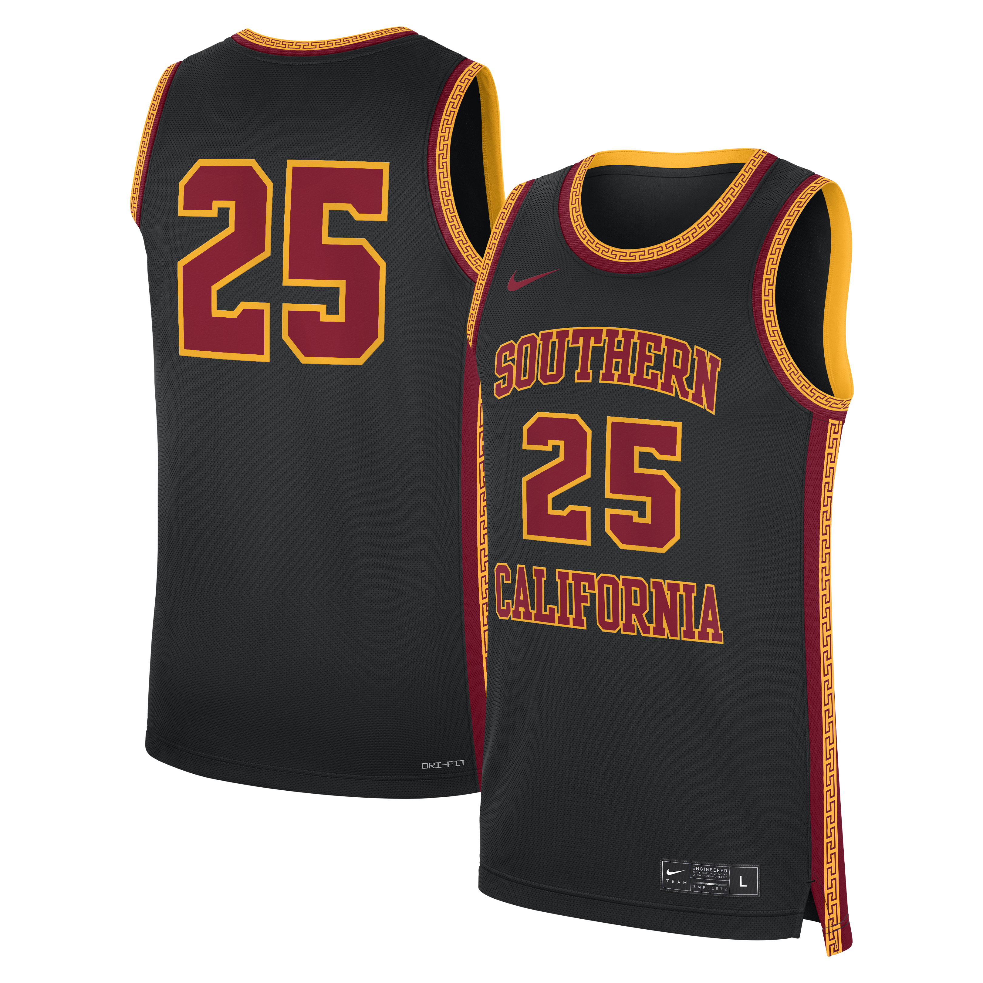 Basketball USC Trojans Alternate Jersey Black NCAA College Basketball Fan Wear