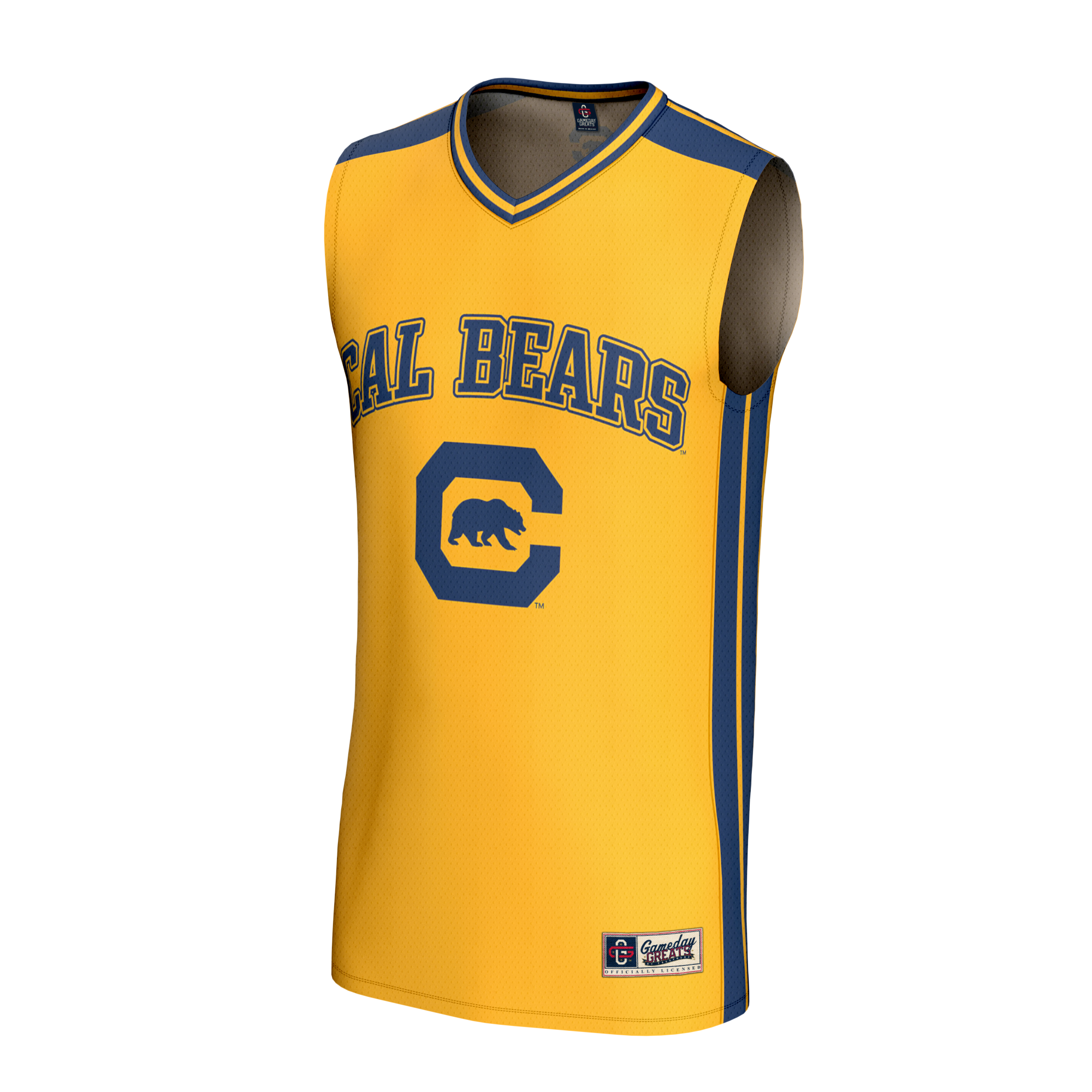 Collegiate Fashion Cal Bears Game Jersey Gold NCAA College Basketball Fan Wear