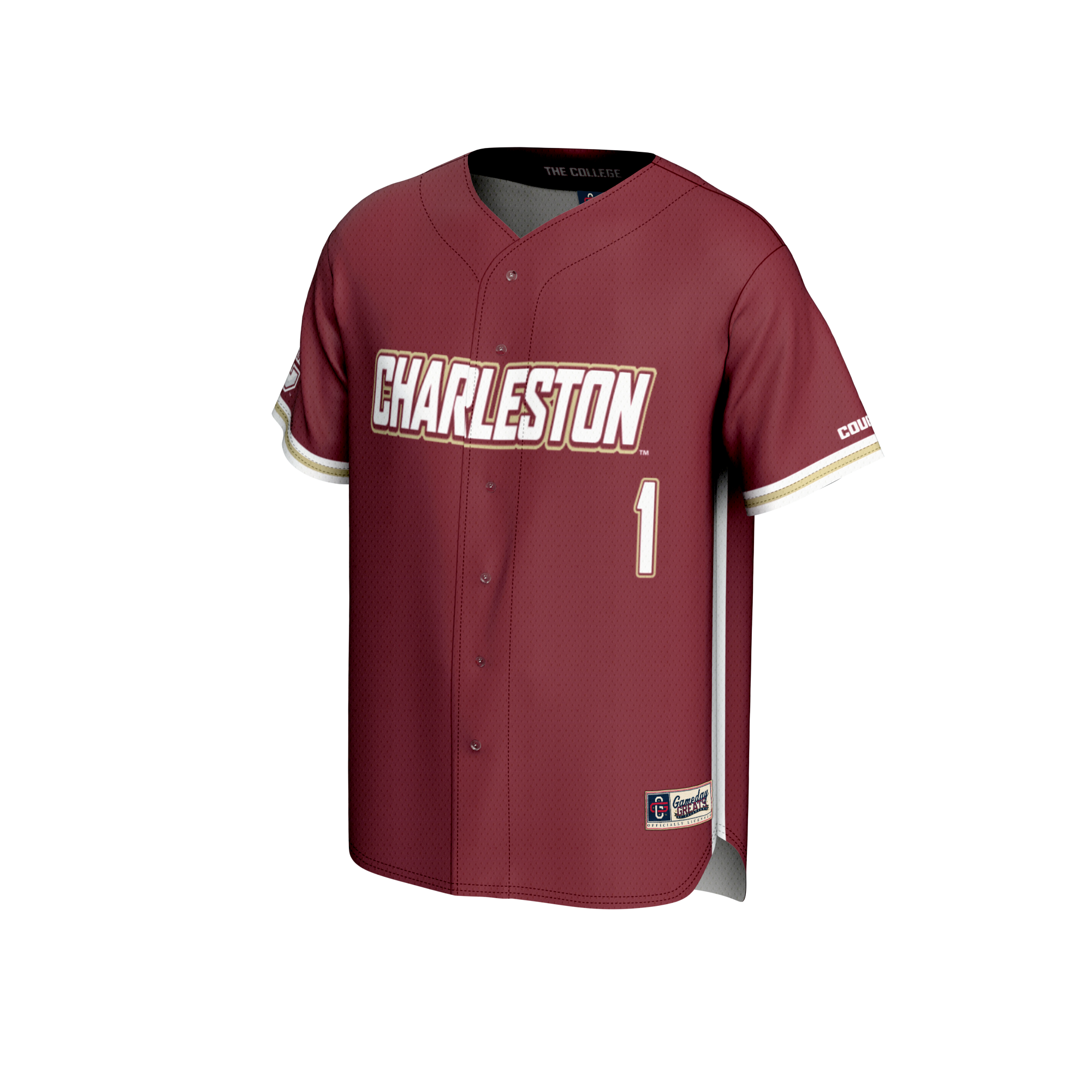 Baseball Fashion Charleston Cougars Game Jersey Maroon NCAA College Baseball Fan Wear