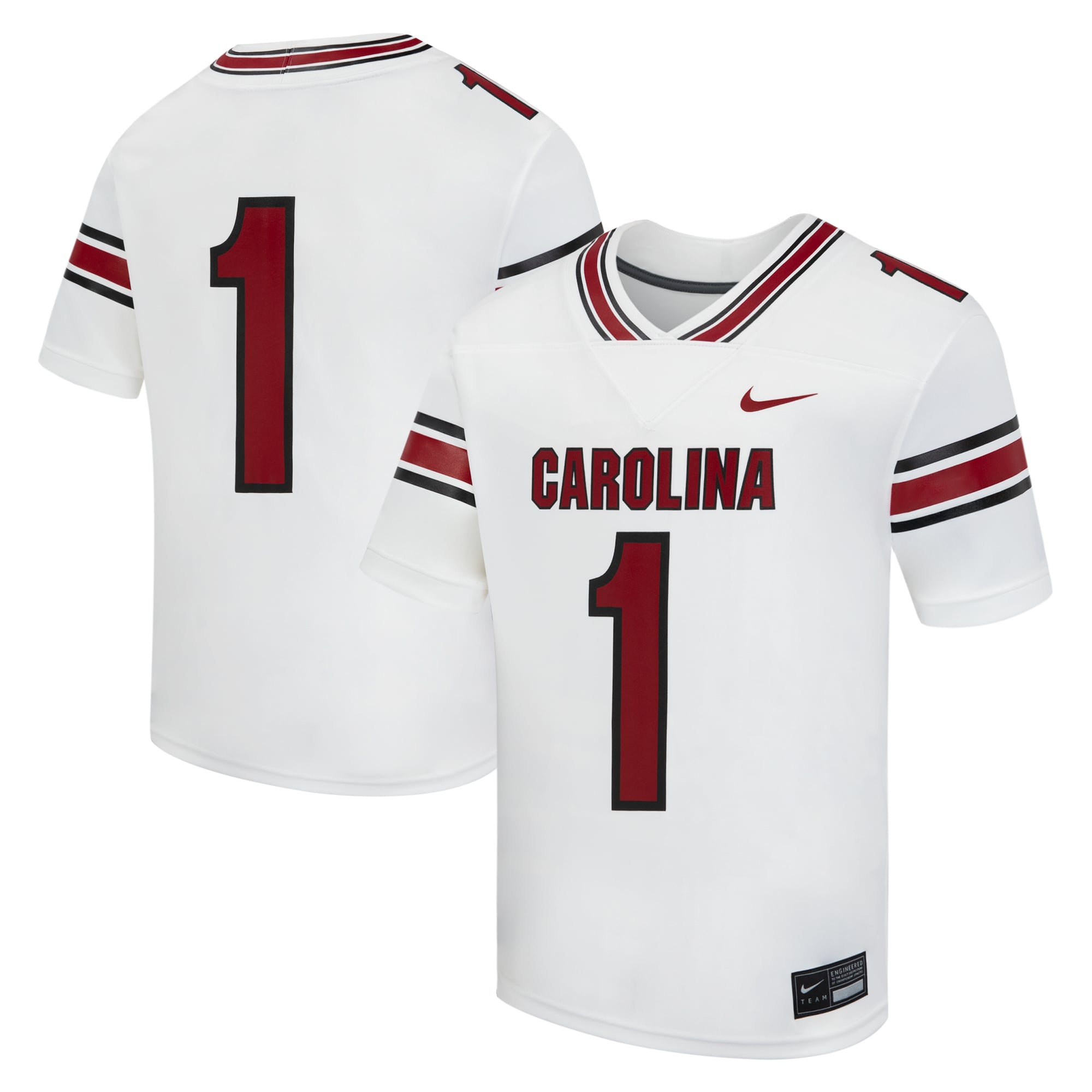 Reissue South Carolina Gamecocks Game Jersey No.1 White NCAA College Basketball Fan Wear Reissue