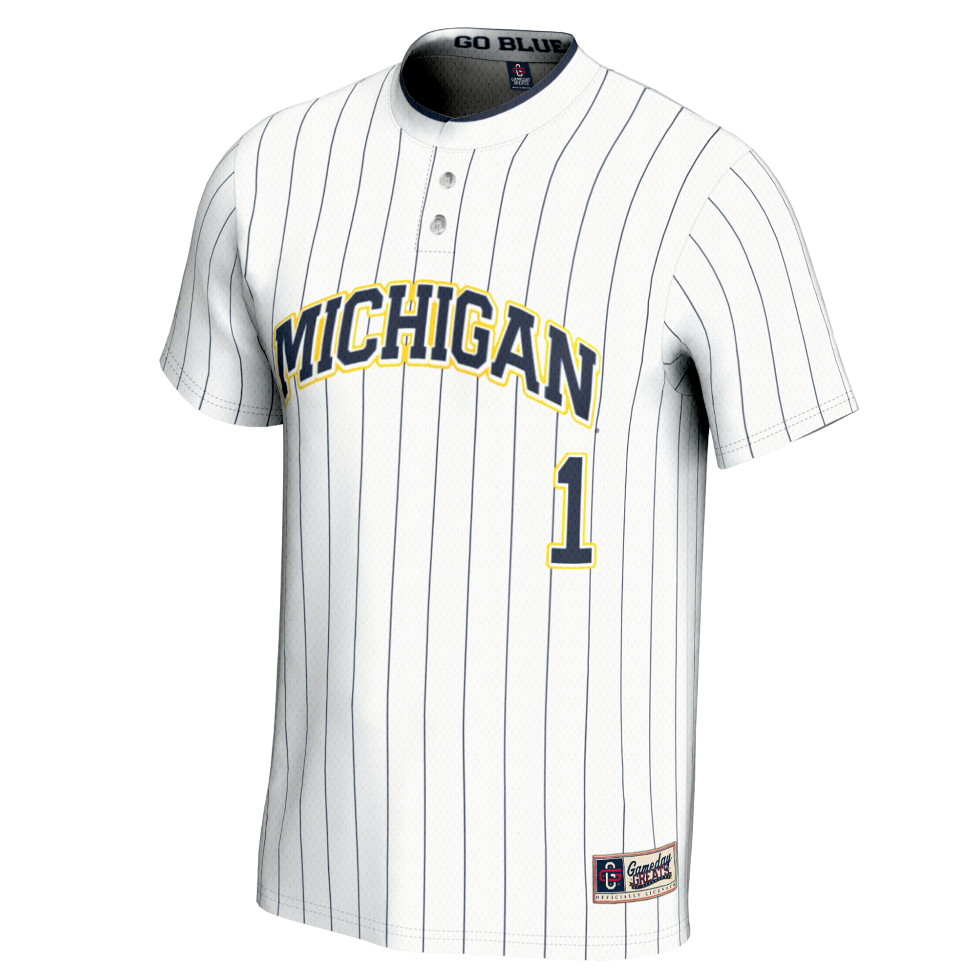 Softball Michigan Wolverines Game Jersey White NCAA College Softball Fan Wear