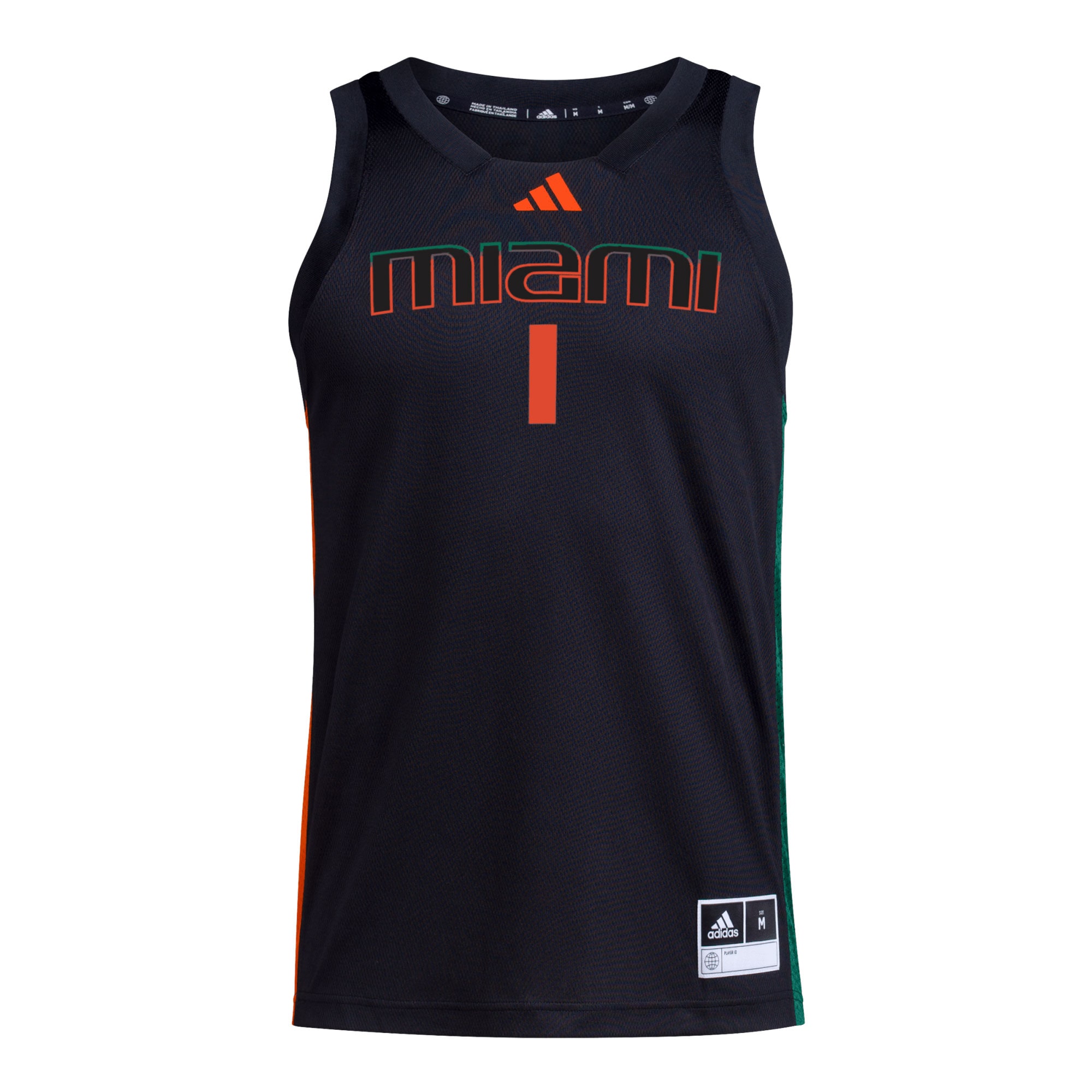 Miami Hurricanes Jersey Black NCAA College Football Fan Wear