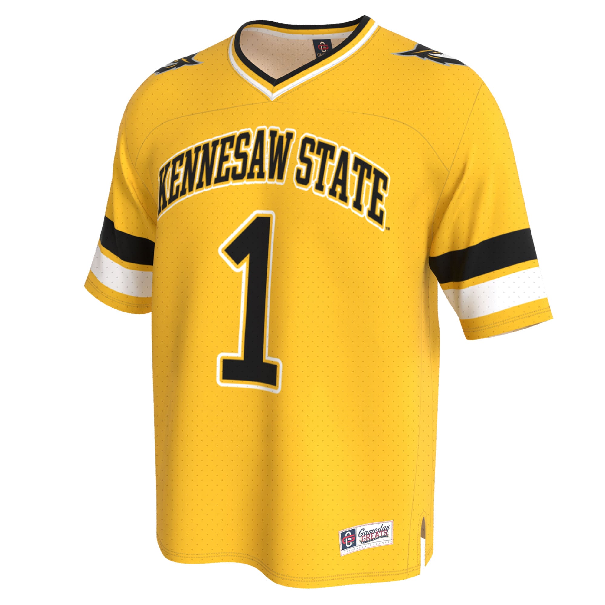 Collegiate Fashion Kennesaw State Owls Game Jersey Gold NCAA College Football Fan Wear Collegiate Fashion