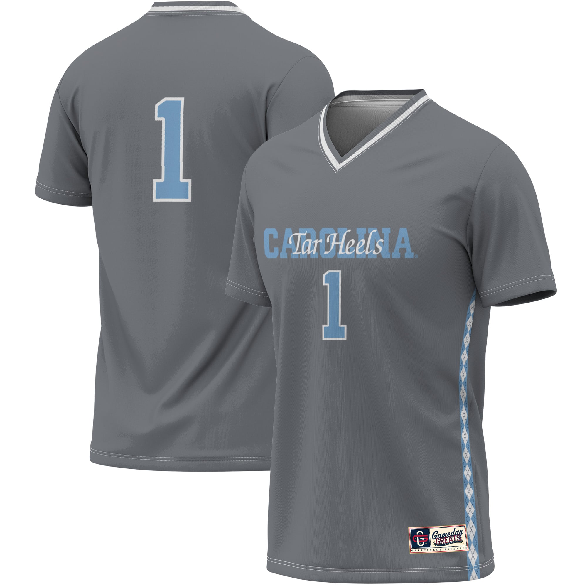 Soccer North Carolina Tar Heels Jersey No.1 Gray NCAA College Soccer Fan Wear