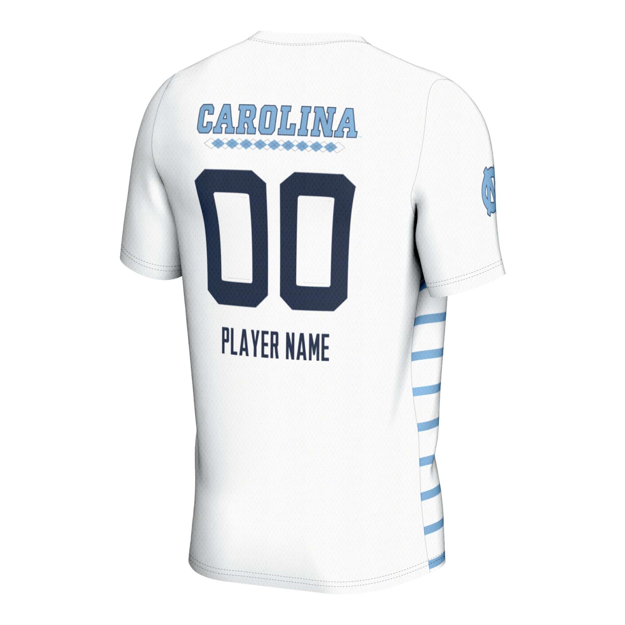 NIL Pick- Soccer North Carolina Tar Heels Player Jersey White NCAA College Soccer Fan Wear