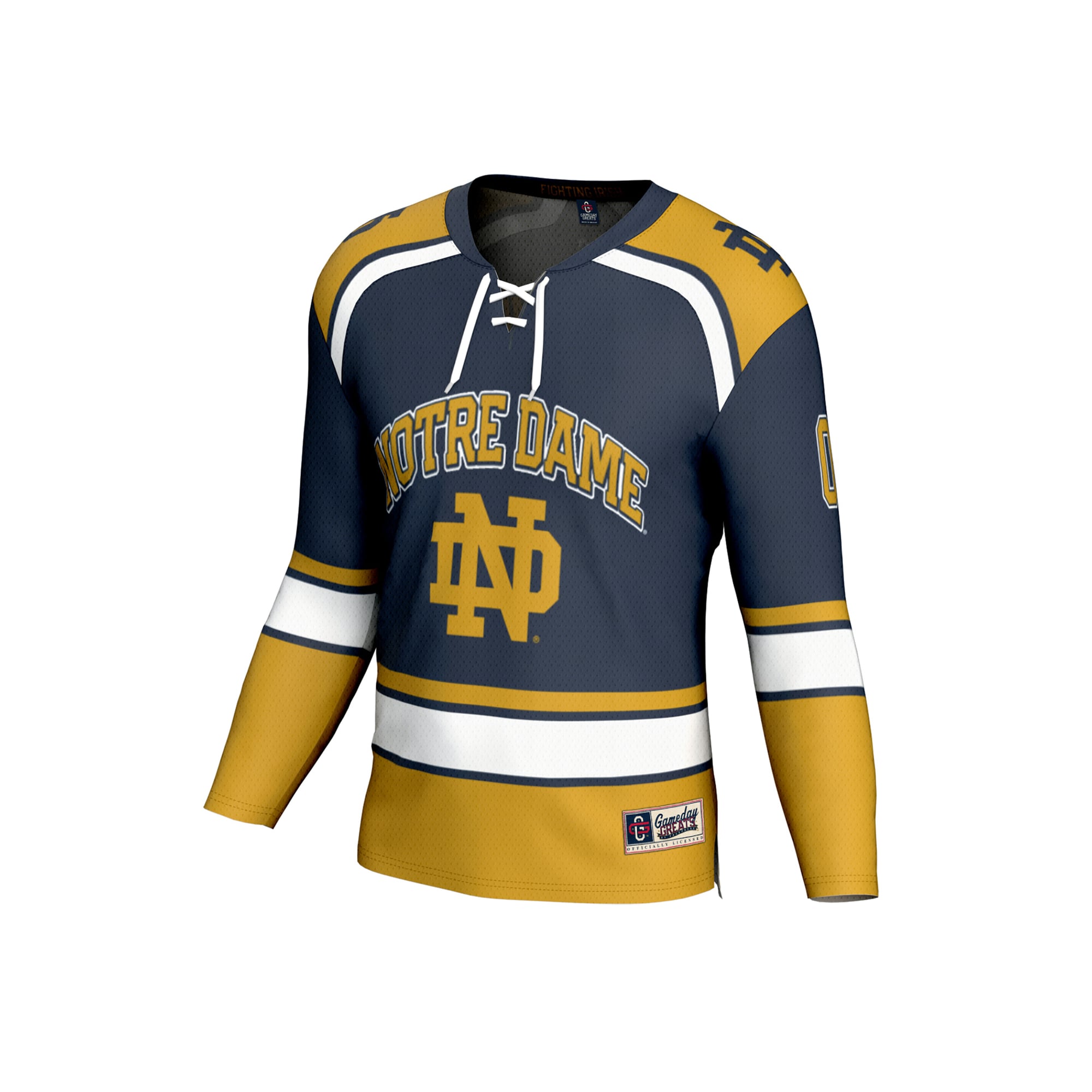 Hockey NIL Pick- Notre Dame Fighting Irish Player Jersey Navy NCAA College Hockey Fan Wear Hockey NIL Pick-