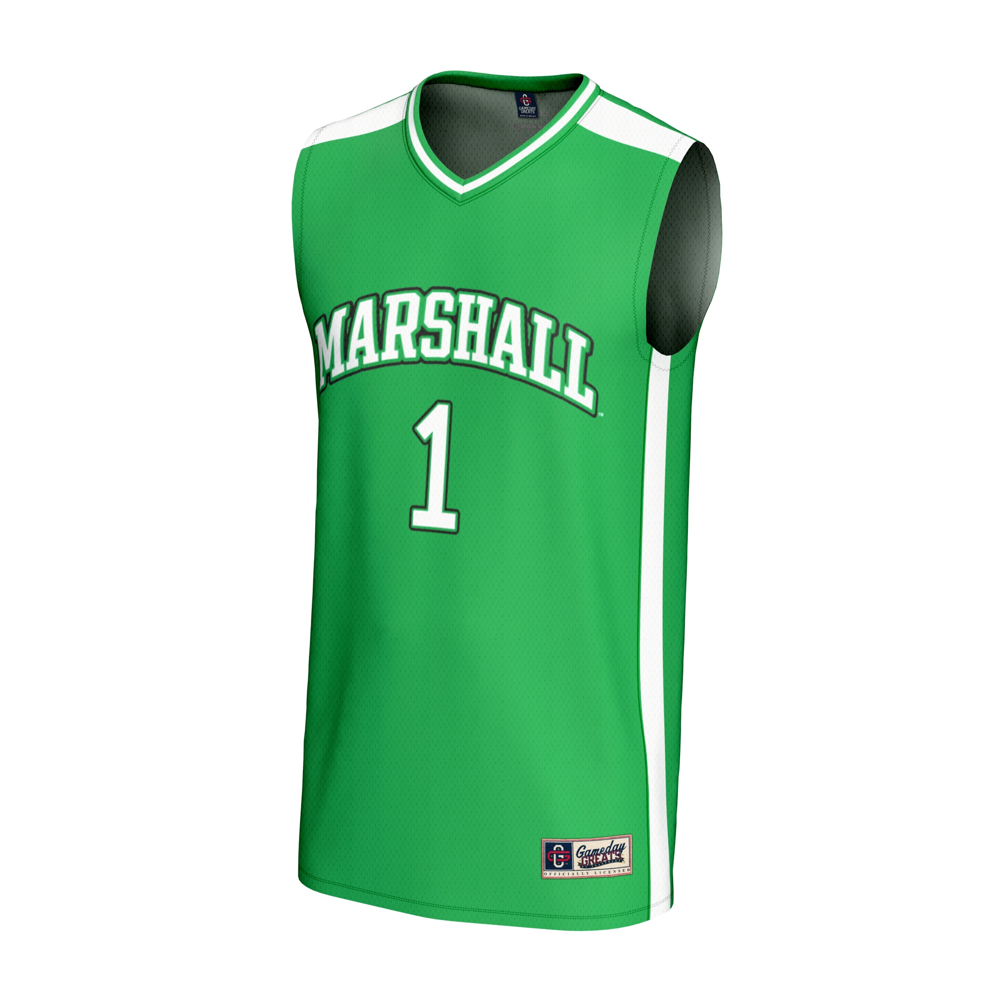 Collegiate Basketball Fashion Marshall Thundering Herd Game Jersey Kelly Green NCAA College Basketball Fan Wear