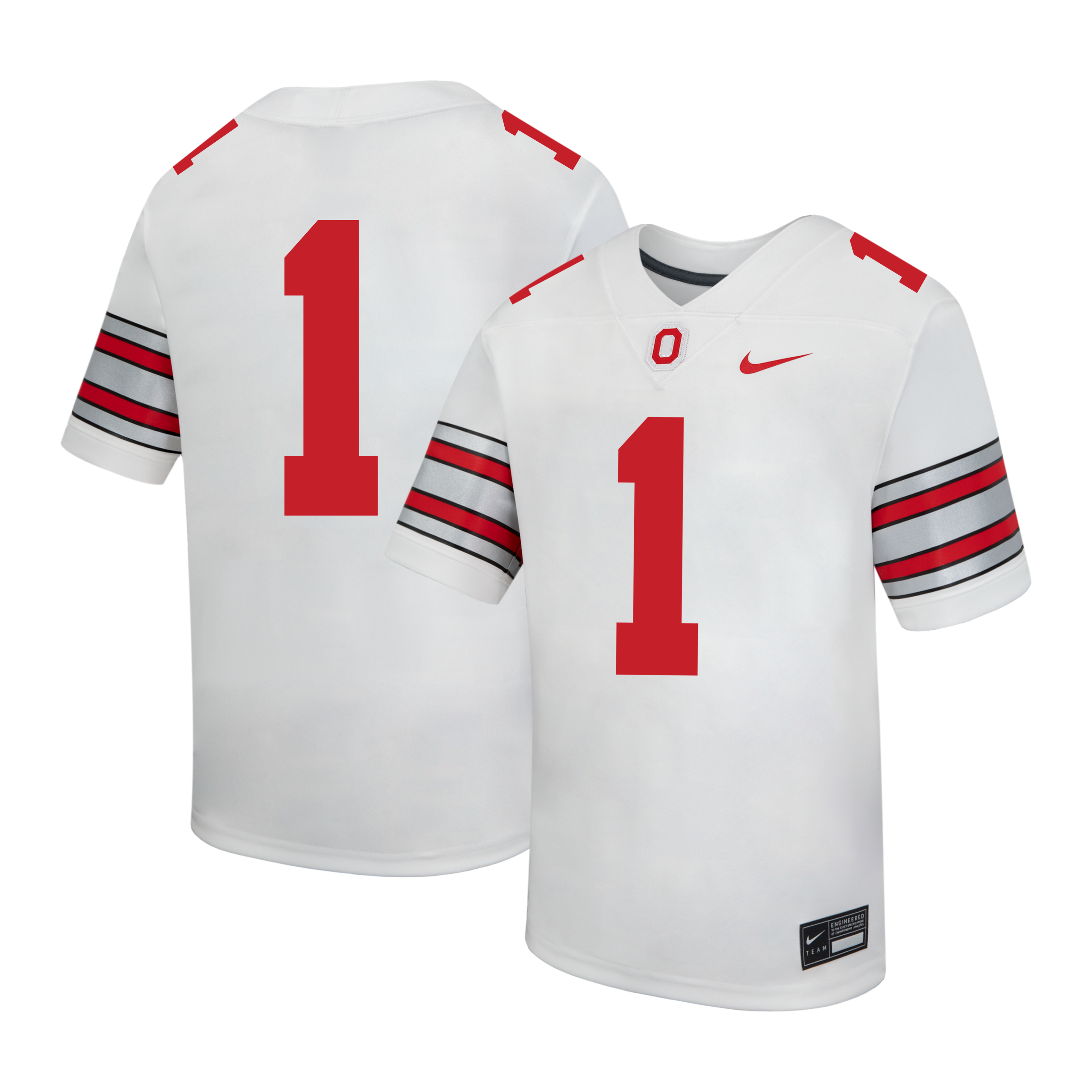 White Ohio State Buckeyes Jersey White NCAA College Football Fan Wear