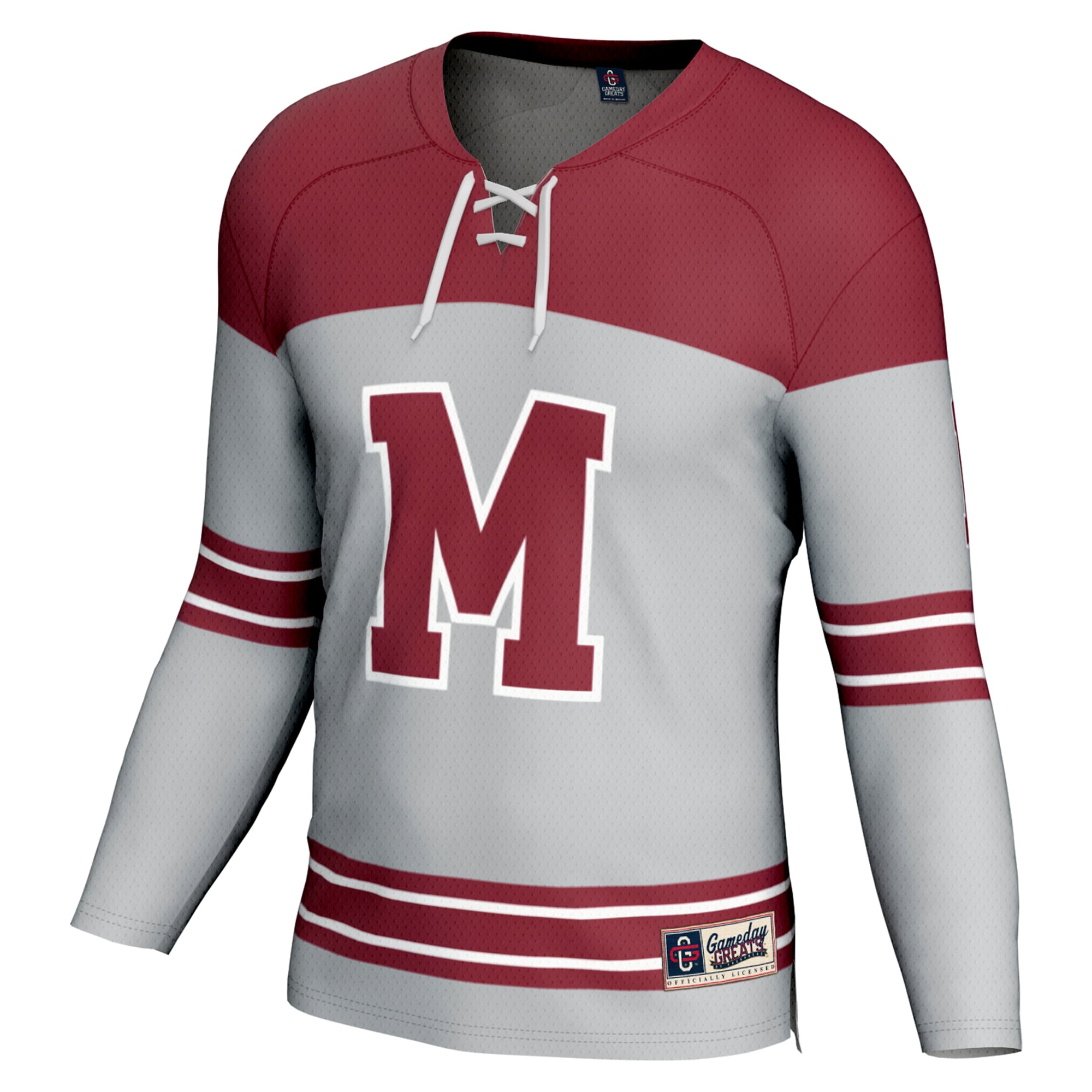 Hockey Fashion UMass Minutemen Game Jersey Gray NCAA College Hockey Fan Wear