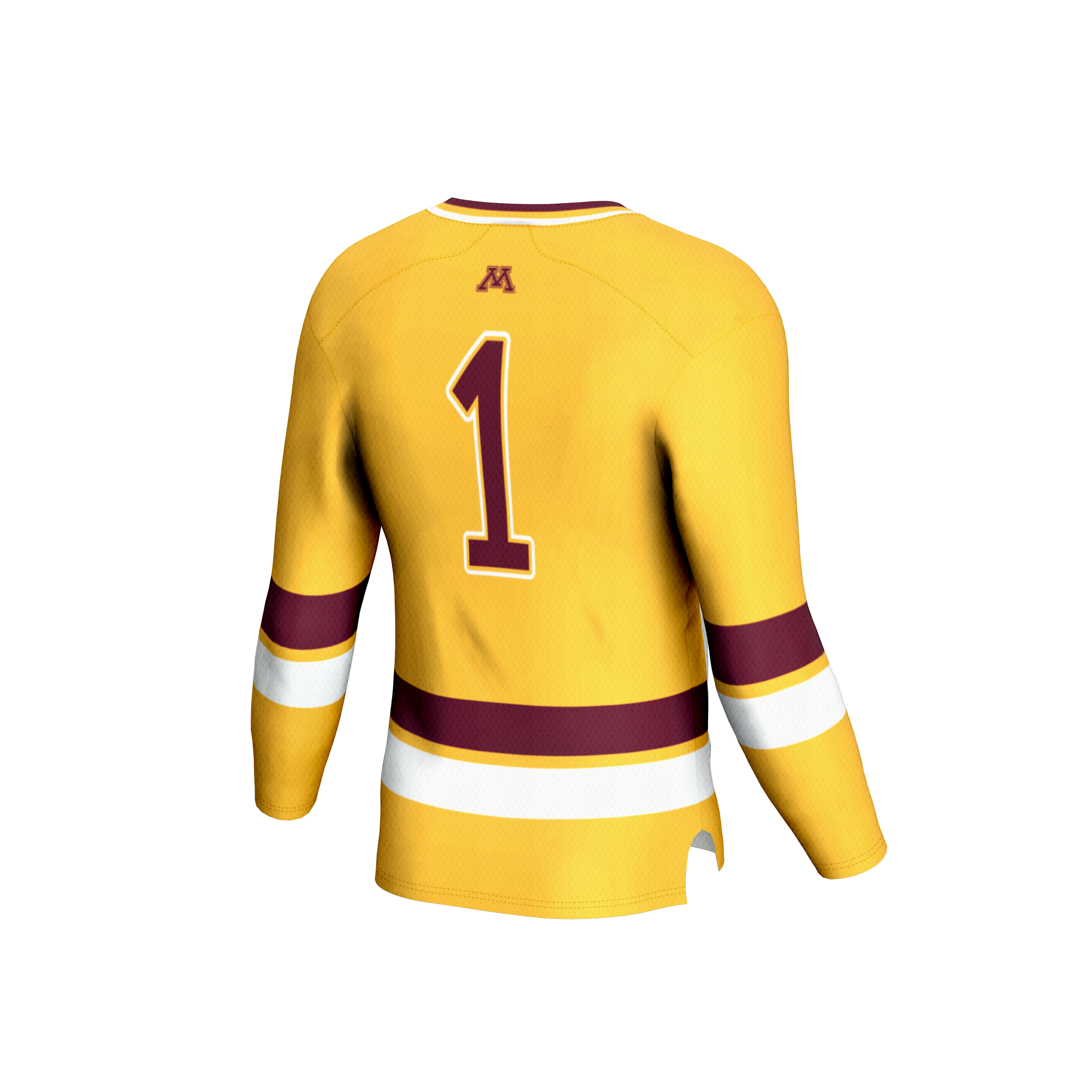 Hockey Minnesota Golden Gophers Game Jersey No.1 Gold NCAA College Hockey Fan Wear Hockey