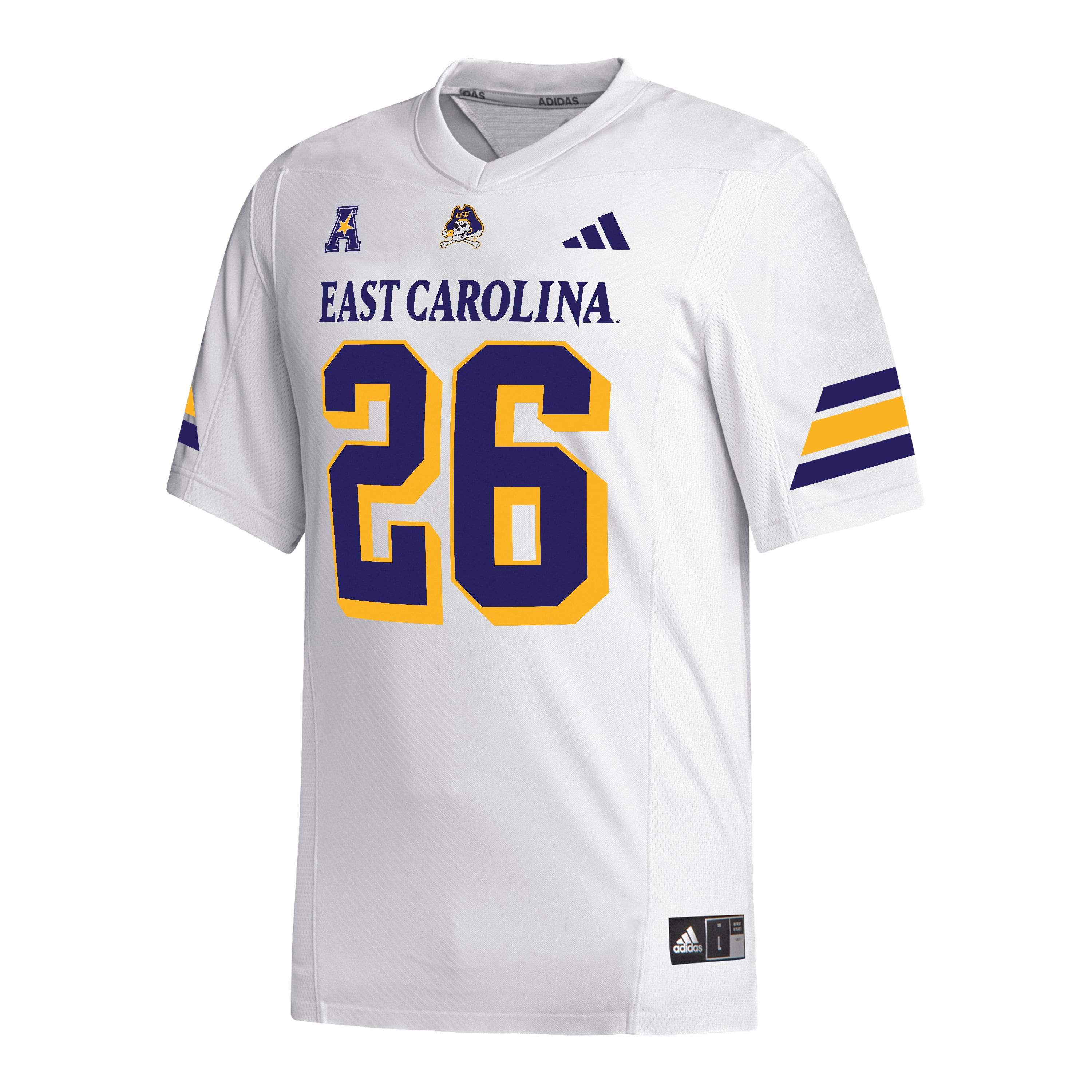 ECU Pirates Replica Jersey No.26 White NCAA College Football Fan Wear