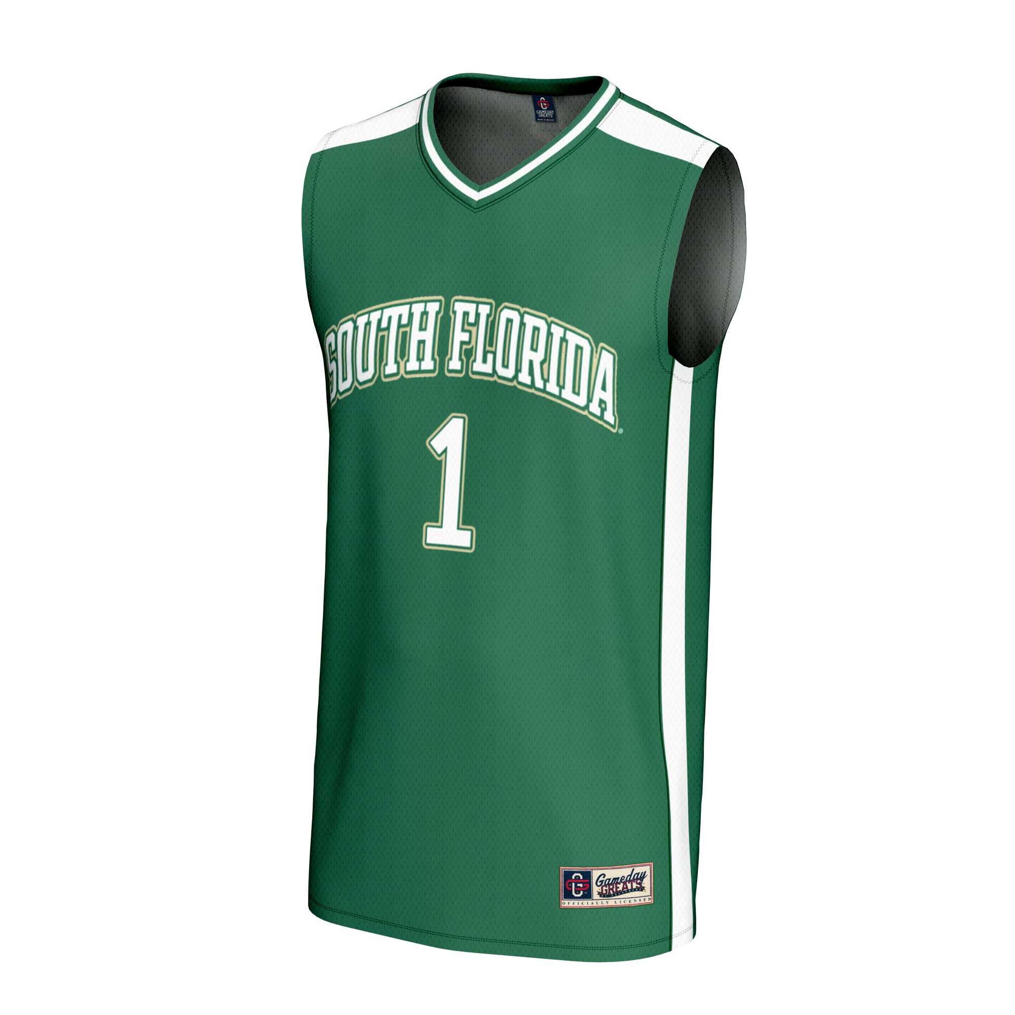 Collegiate Basketball Fashion South Florida Bulls Game Jersey Green NCAA College Basketball Fan Wear Collegiate Basketball Fashion