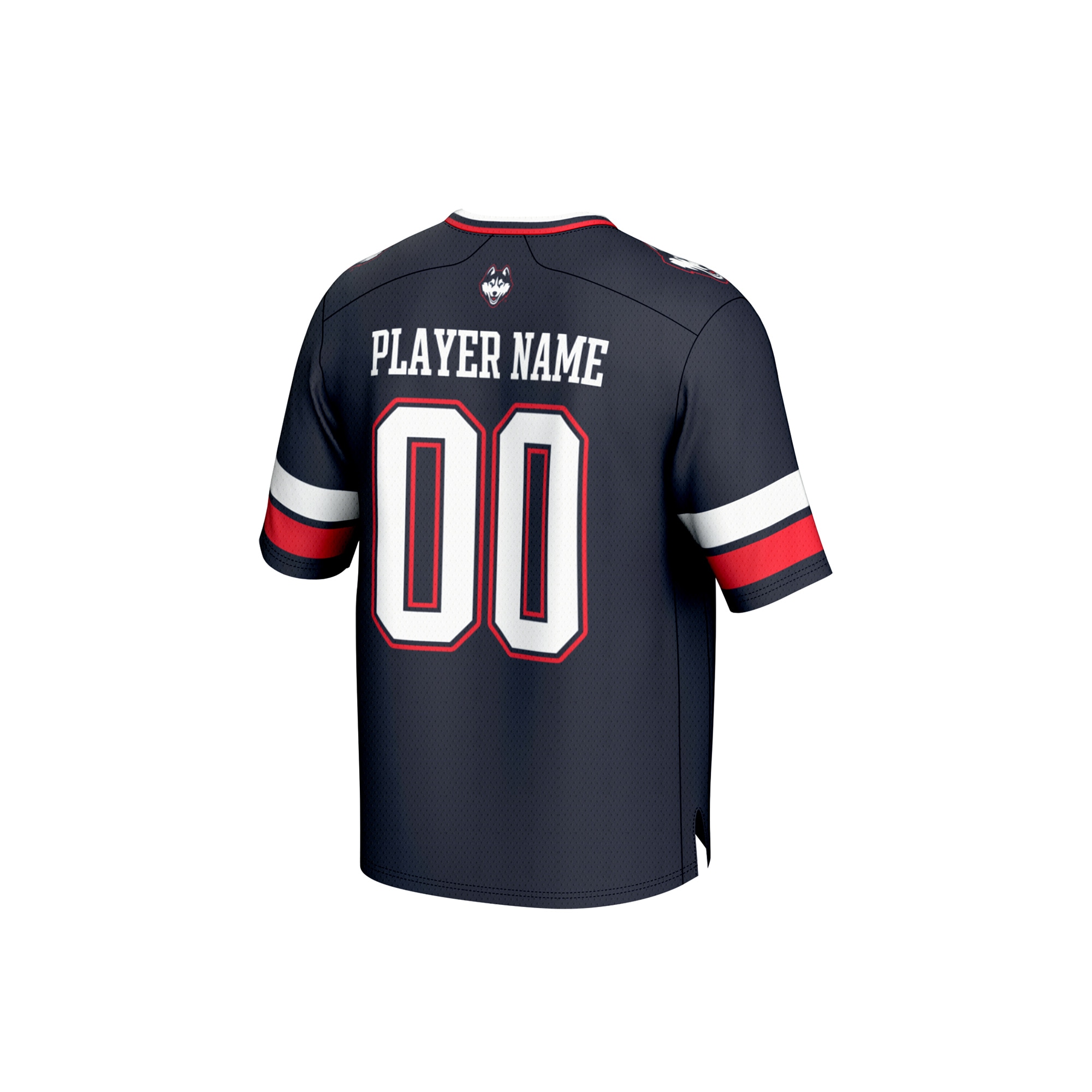 NIL Pick- Fashion UConn Huskies Player Jersey Navy NCAA College Football Fan Wear