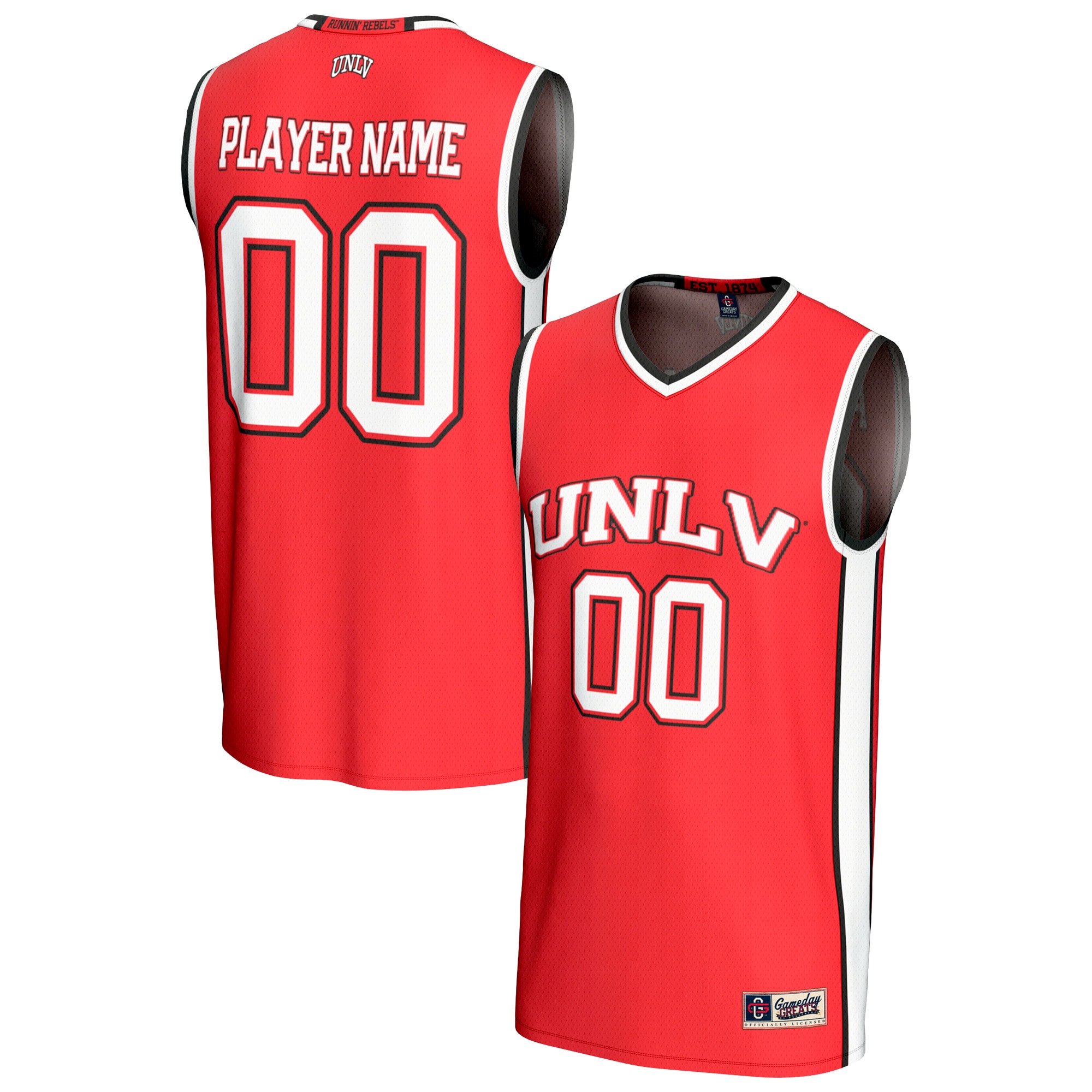 Basketball NIL Pick- UNLV Rebels Player Jersey Scarlet NCAA College Basketball Fan Wear Basketball NIL Pick-