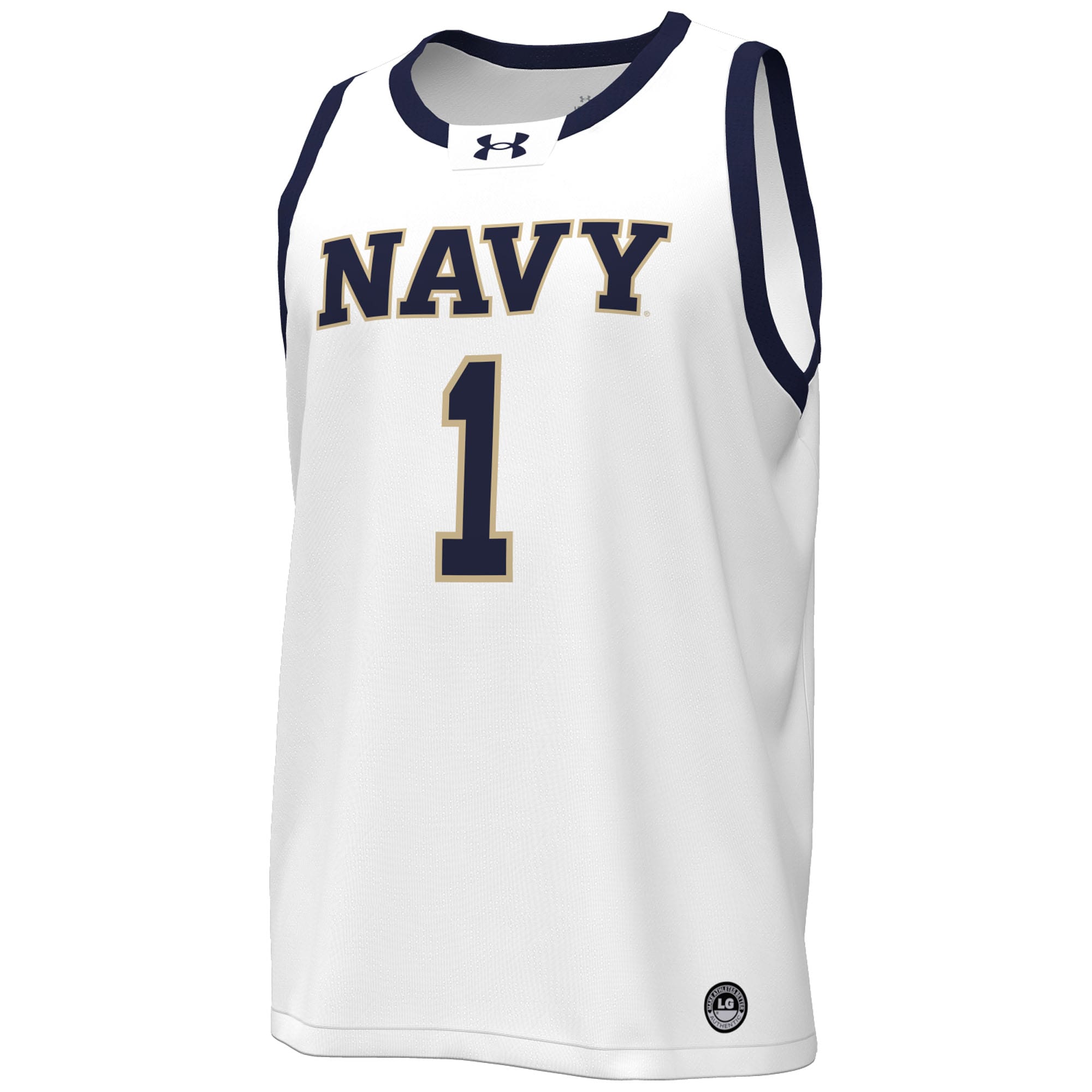 Basketball Navy Midshipmen Replica Jersey No.1 Navy NCAA College Basketball Fan Wear Basketball