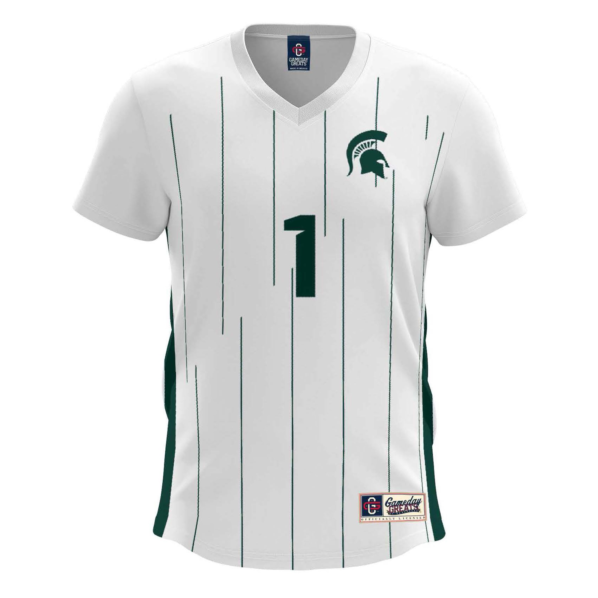 Soccer Michigan State Spartans Game Jersey White NCAA College Soccer Fan Wear
