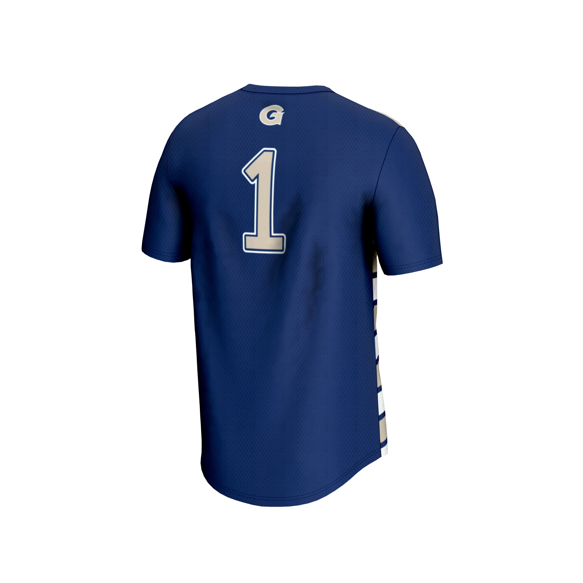Soccer Fashion Georgetown Hoyas Game Jersey No.1 Navy NCAA College Soccer Fan Wear