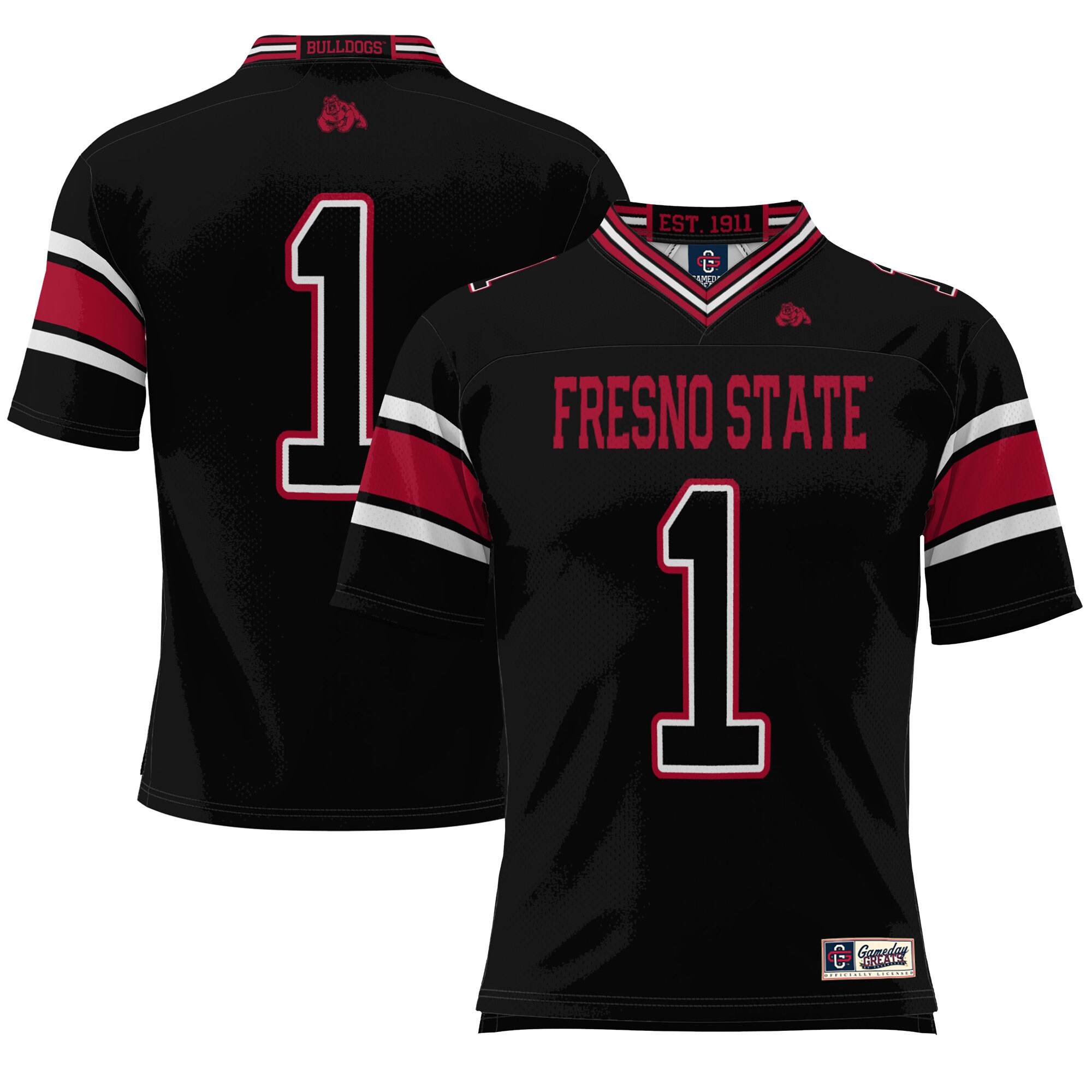 Endzone Fresno State Bulldogs Game Jersey Black NCAA College Football Fan Wear Endzone