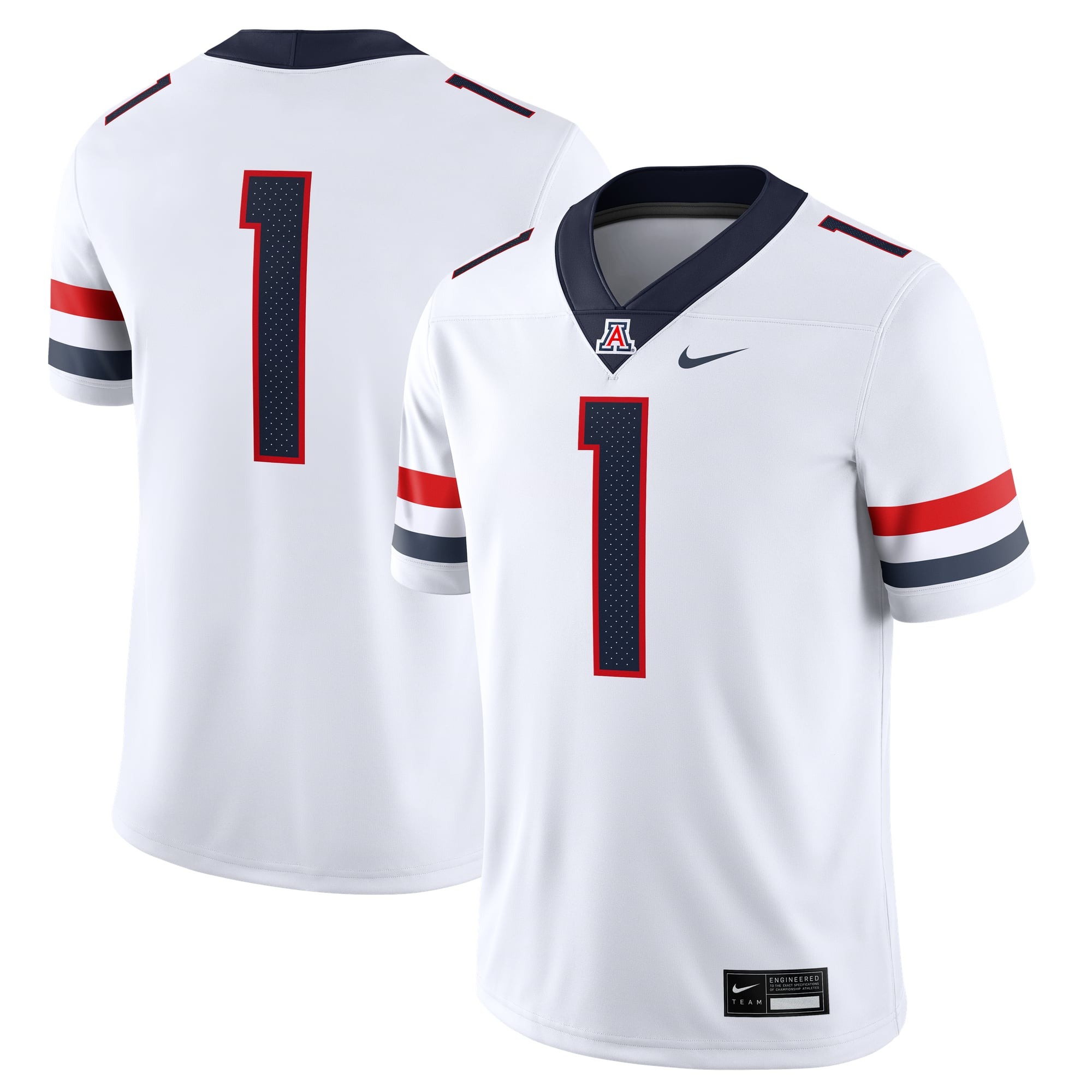 Road Arizona Wildcats Game Jersey White NCAA College Football Fan Wear Road