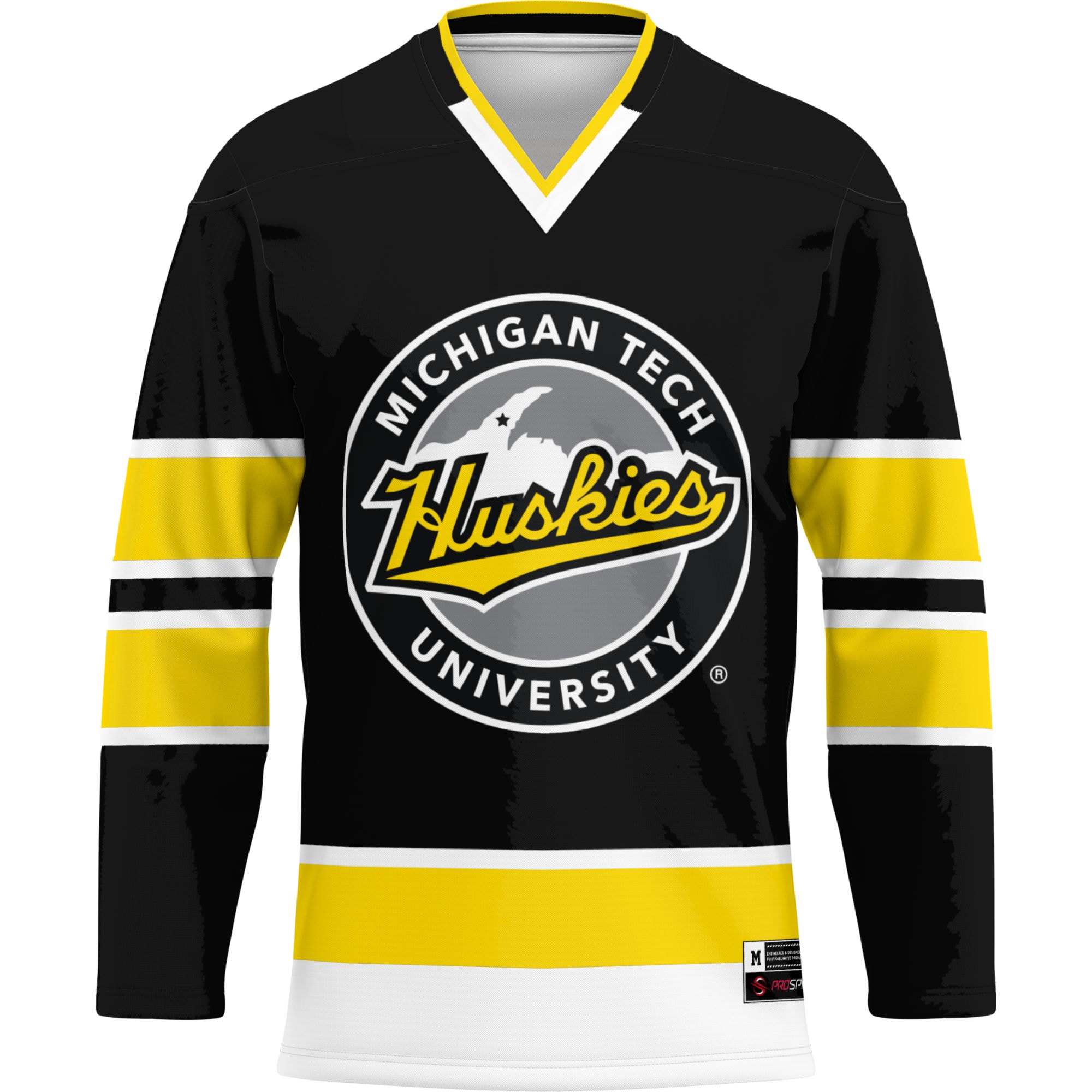 Hockey Michigan Tech Huskies Game Jersey Gold NCAA College Hockey Fan Wear