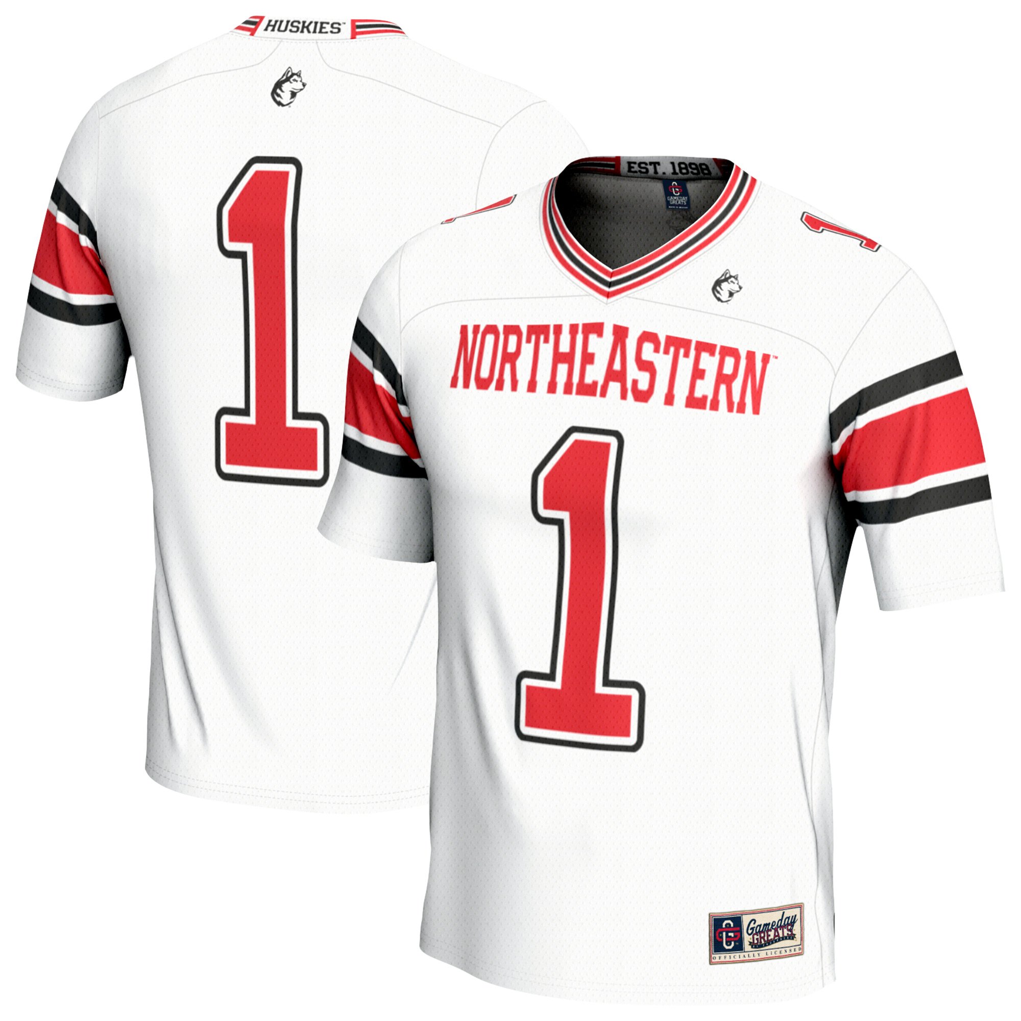 Northeastern Huskies Jersey No.1 White NCAA College Basketball Fan Wear