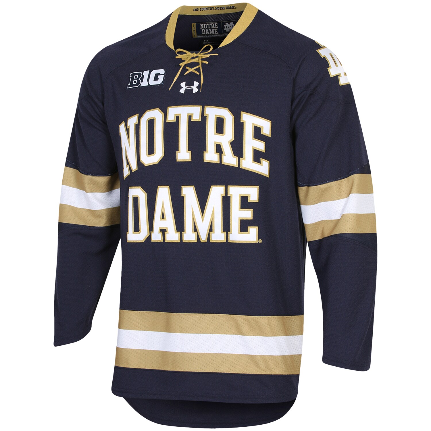 UA Hockey Notre Dame Fighting Irish Replica Jersey Navy NCAA College Hockey Fan Wear UA Hockey