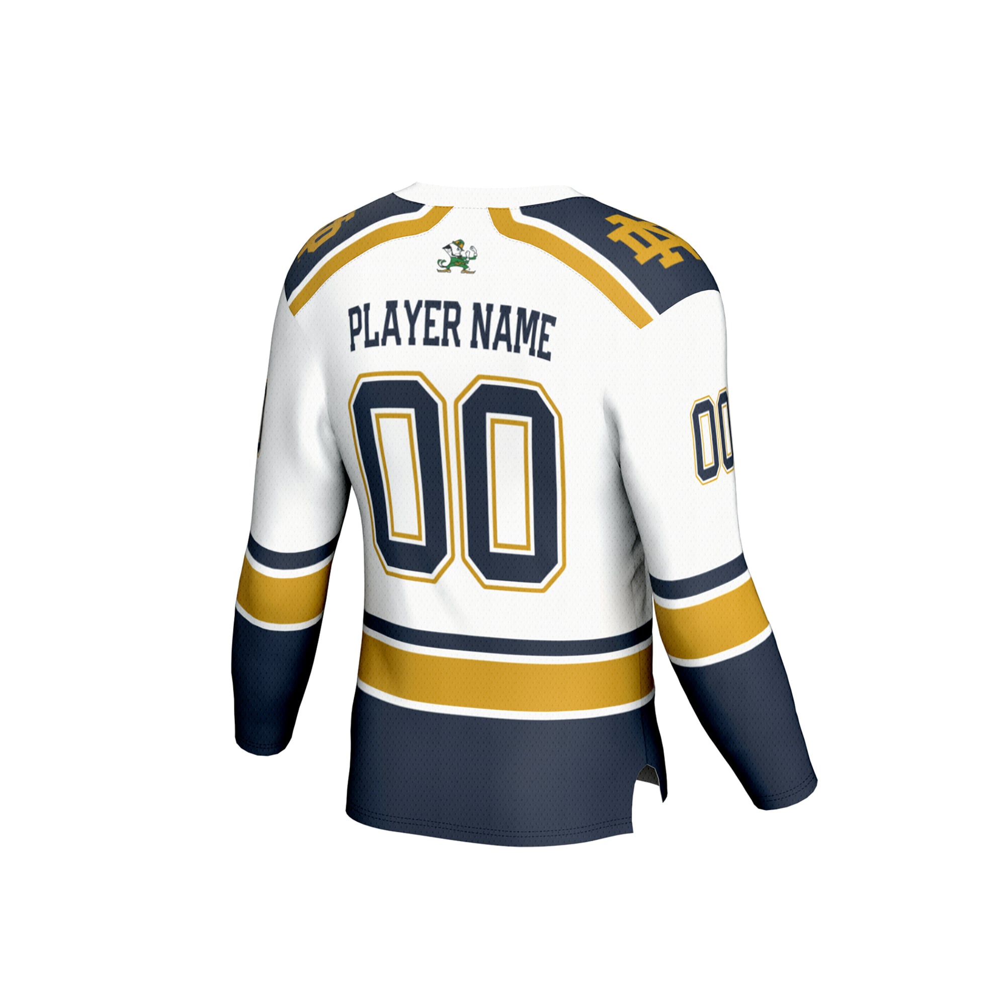 Hockey NIL Pick- Notre Dame Fighting Irish Player Jersey White NCAA College Hockey Fan Wear