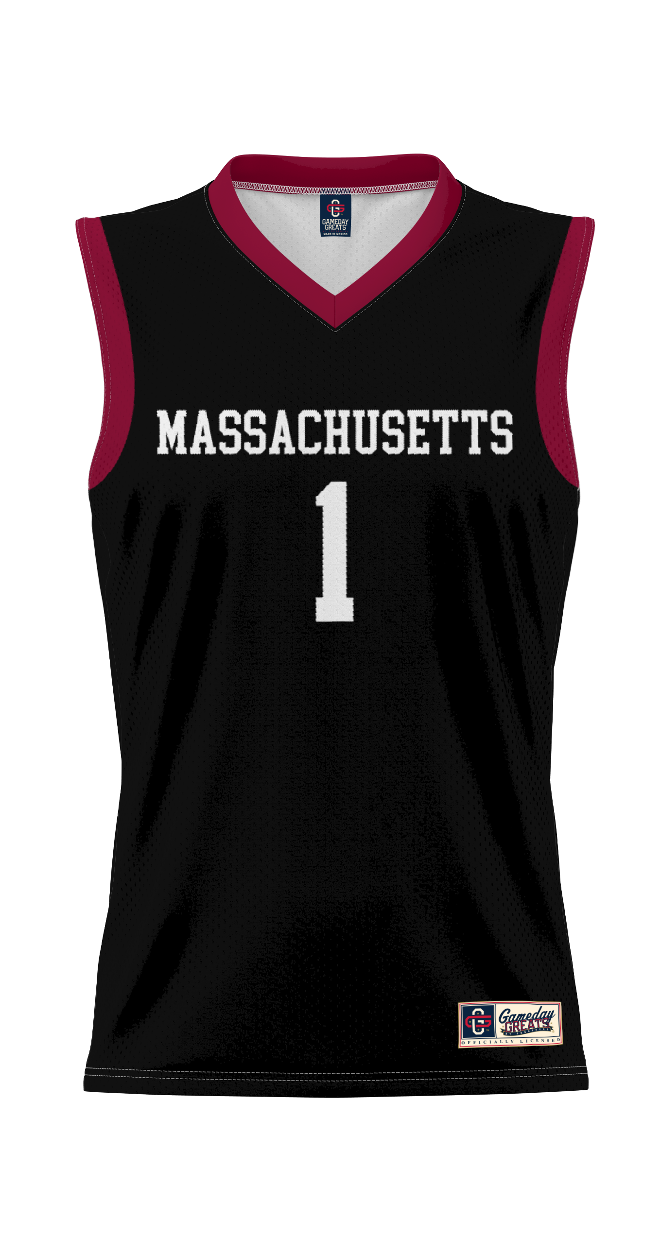 Basketball UMass Minutemen Game Jersey Black NCAA College Basketball Fan Wear