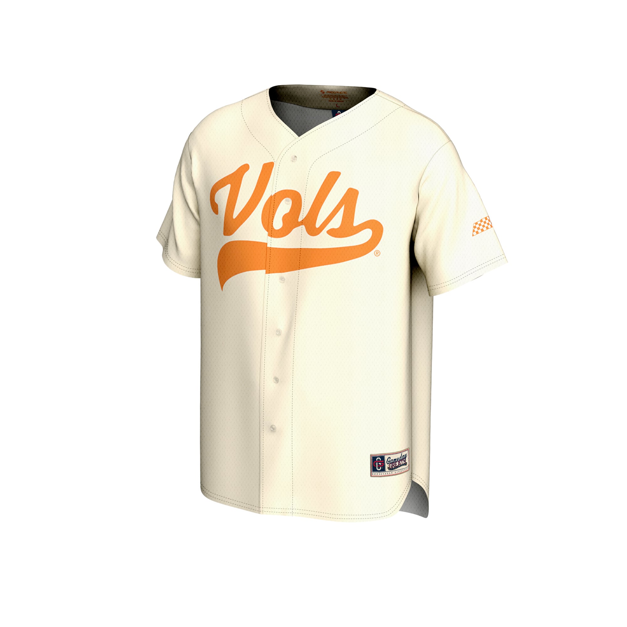 Baseball Fashion Tennessee Volunteers Game Jersey Cream NCAA College Baseball Fan Wear Baseball Fashion