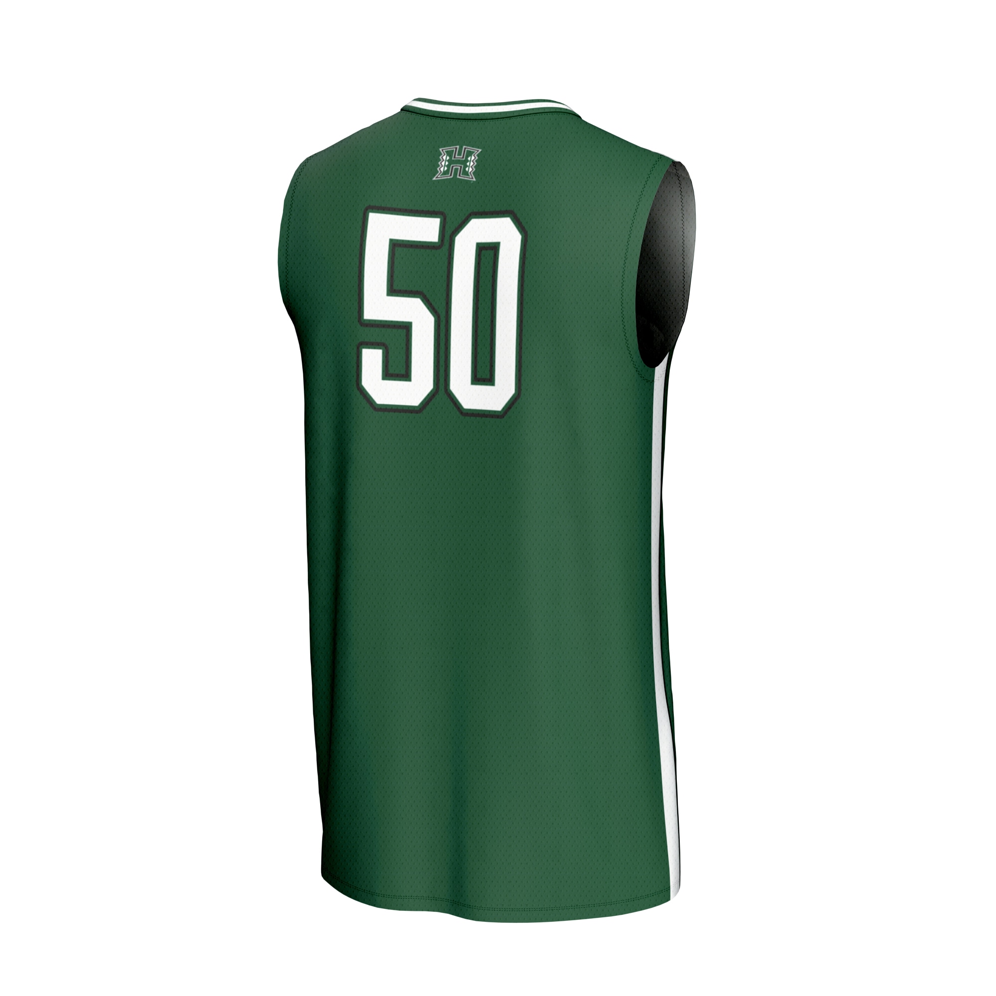 Collegiate Basketball Fashion Hawaii Rainbow Warriors Game Jersey Green NCAA College Basketball Fan Wear
