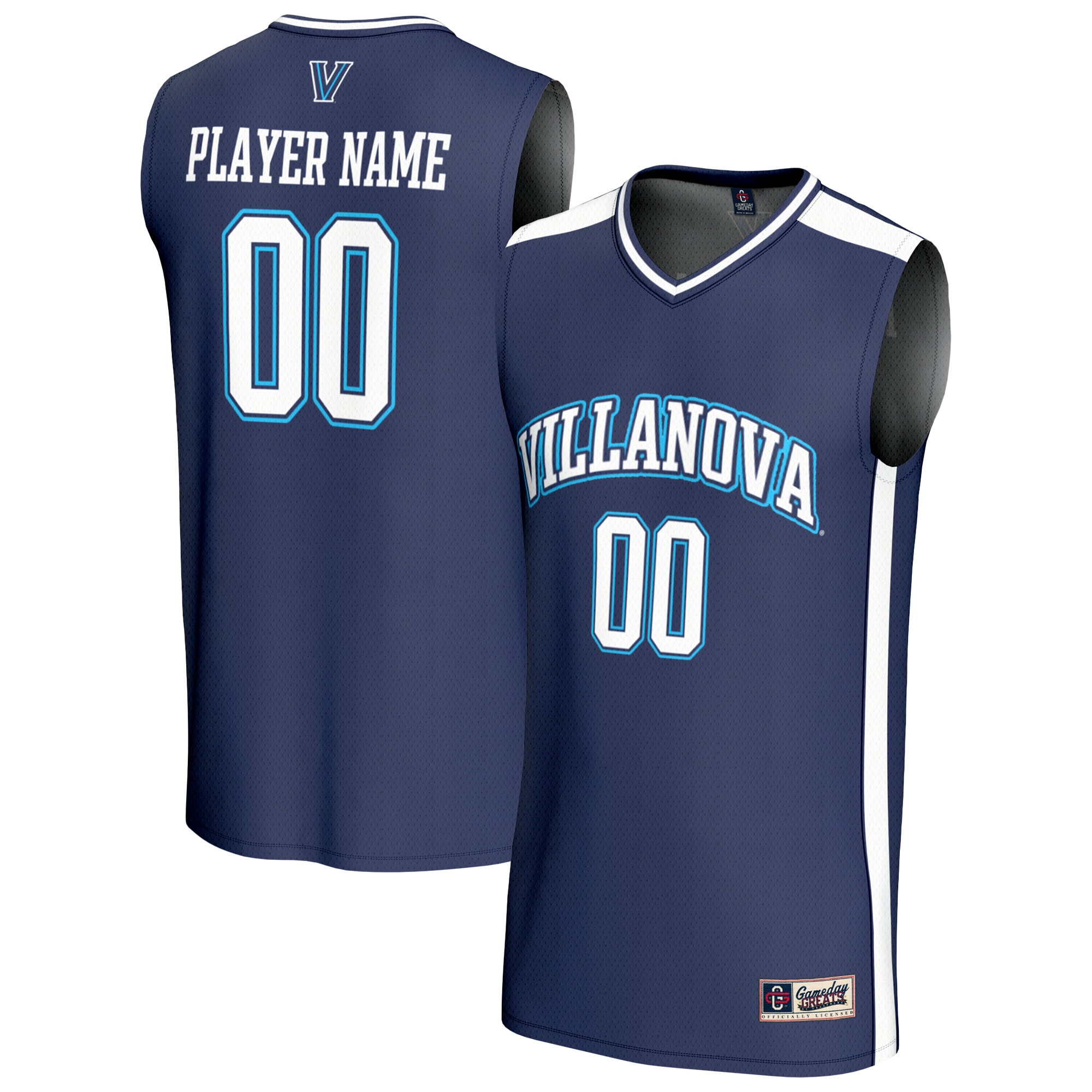 Collegiate Basketball NIL Villanova Wildcats Player Jersey Navy NCAA College Basketball Fan Wear Collegiate Basketball NIL
