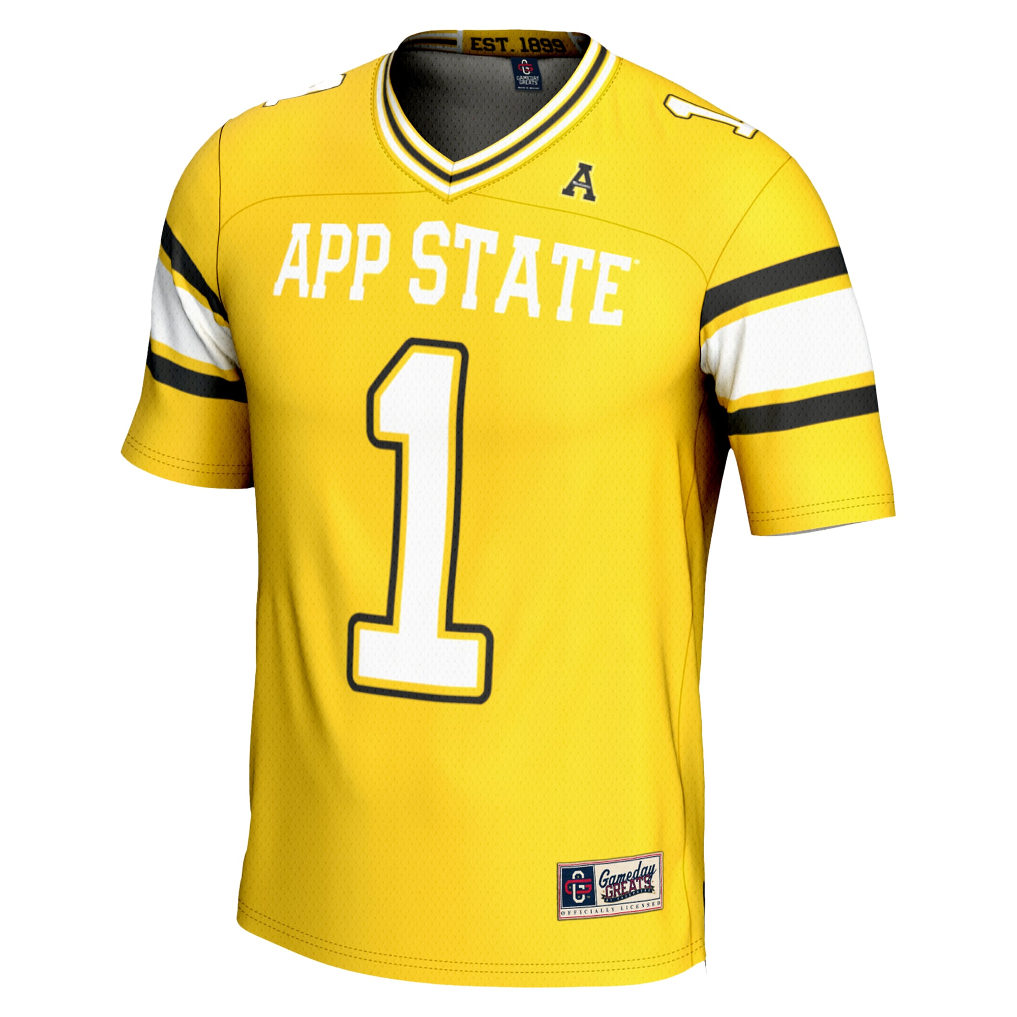 Endzone Appalachian State Mountaineers Game Jersey Gold NCAA College Football Fan Wear Endzone