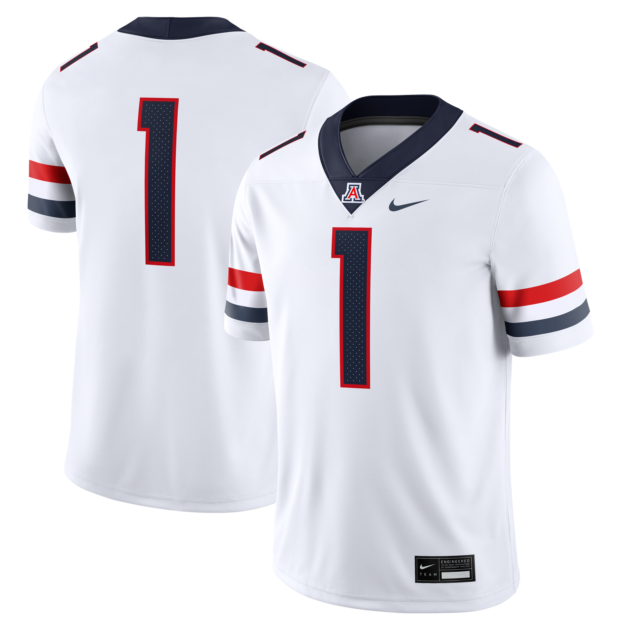 Road Arizona Wildcats Game Jersey White NCAA College Football Fan Wear