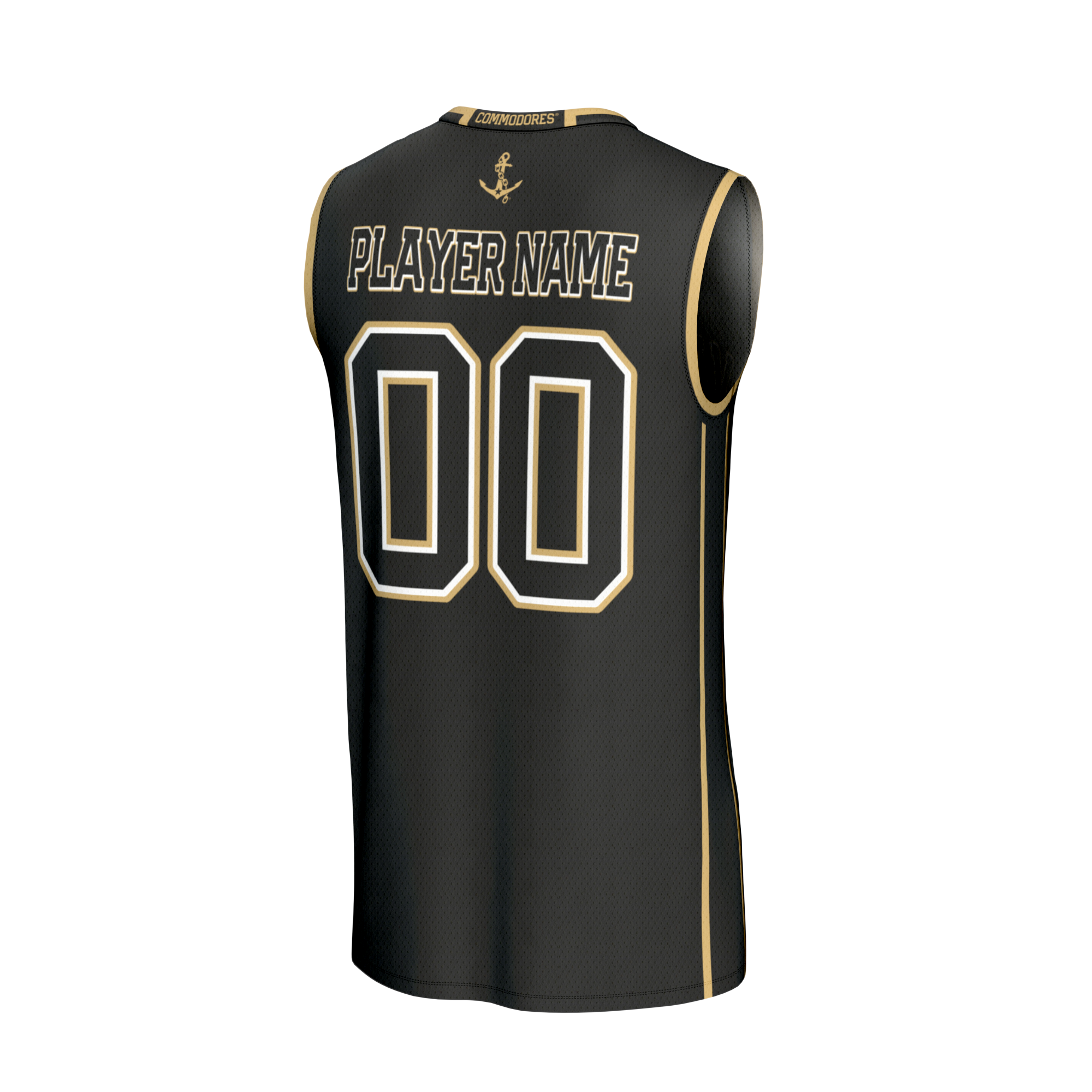 Collegiate Basketball NIL Vanderbilt Commodores Player Jersey Black NCAA College Basketball Fan Wear Collegiate Basketball NIL