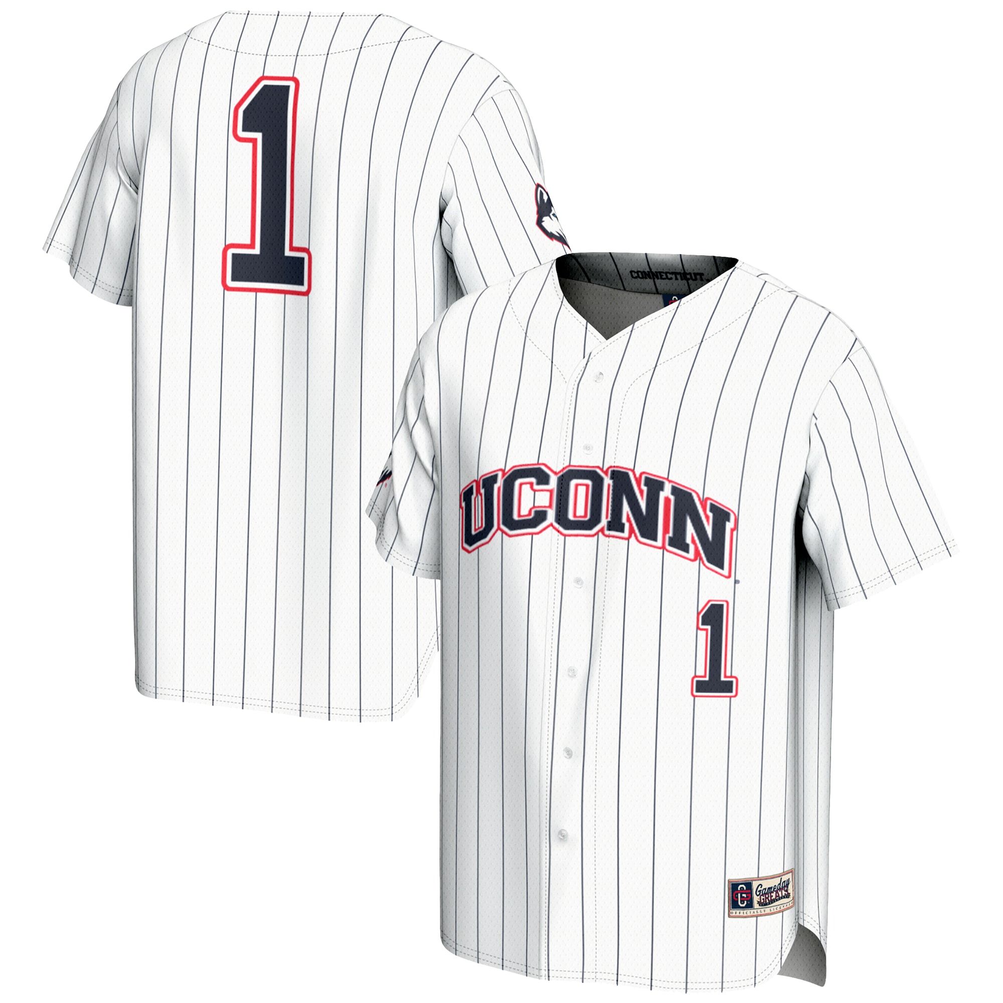 Baseball UConn Huskies Game Jersey White NCAA College Baseball Fan Wear
