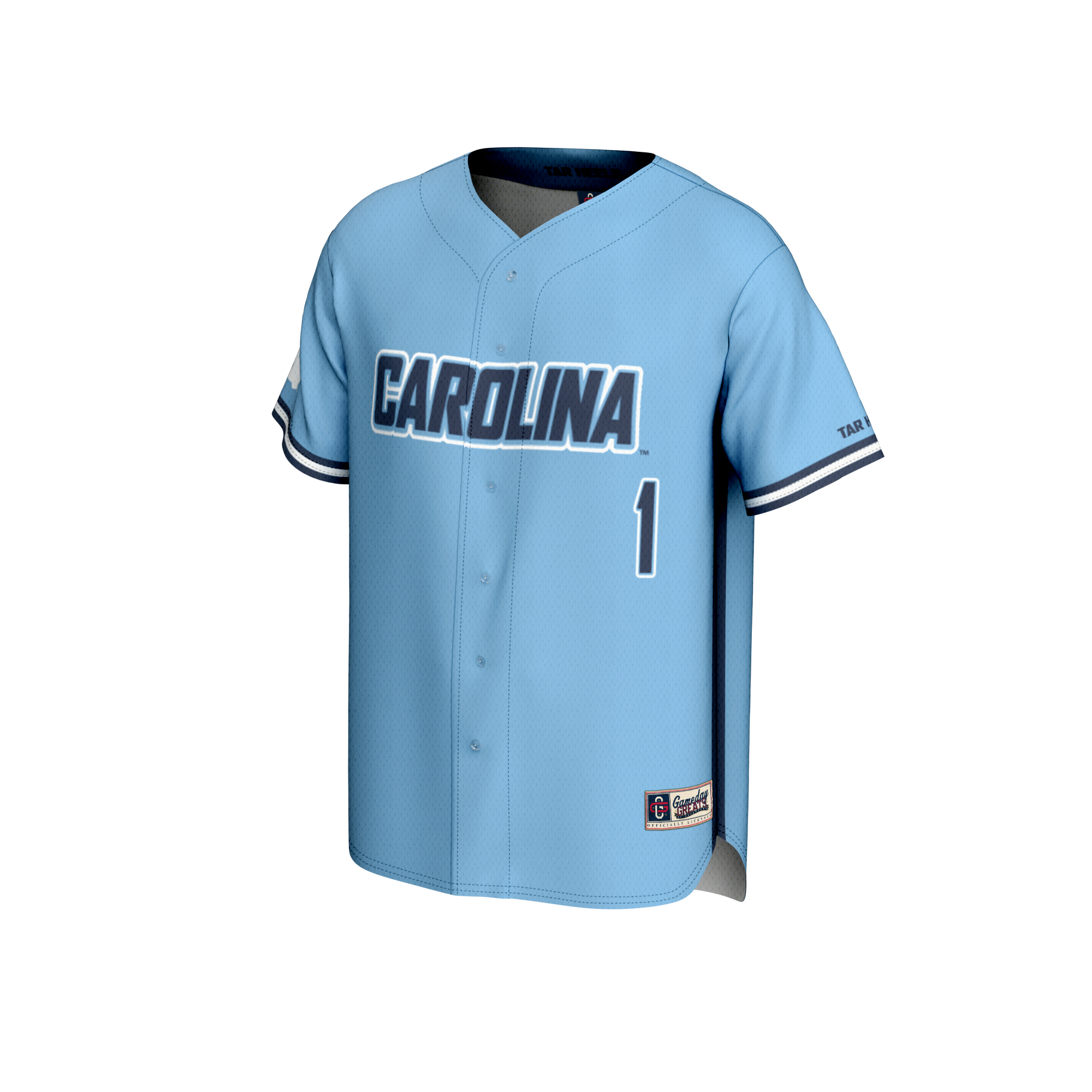 Baseball Fashion North Carolina Tar Heels Game Jersey Blue NCAA College Baseball Fan Wear