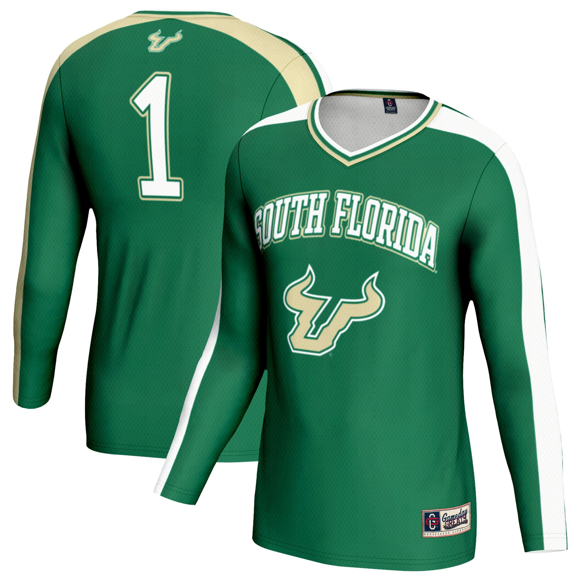 Ultra-Light Fashion Volleyball South Florida Bulls Jersey Green NCAA College Volleyball Fan Wear